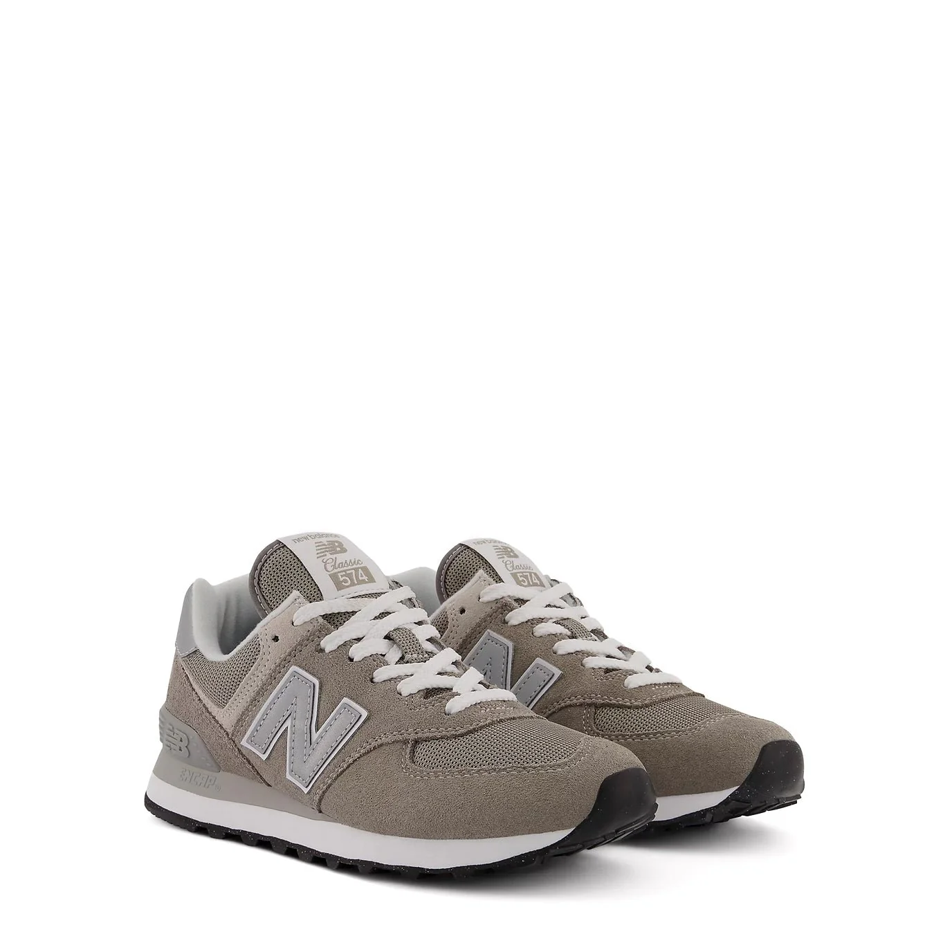 New Balance Womens 574 Core Shoes Grey / White - Image 2