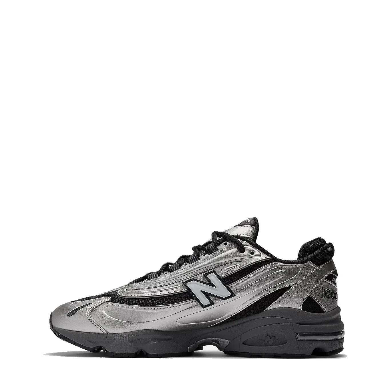 New Balance Womens M1000 Trainer Silver Metallic / Green - Image 5