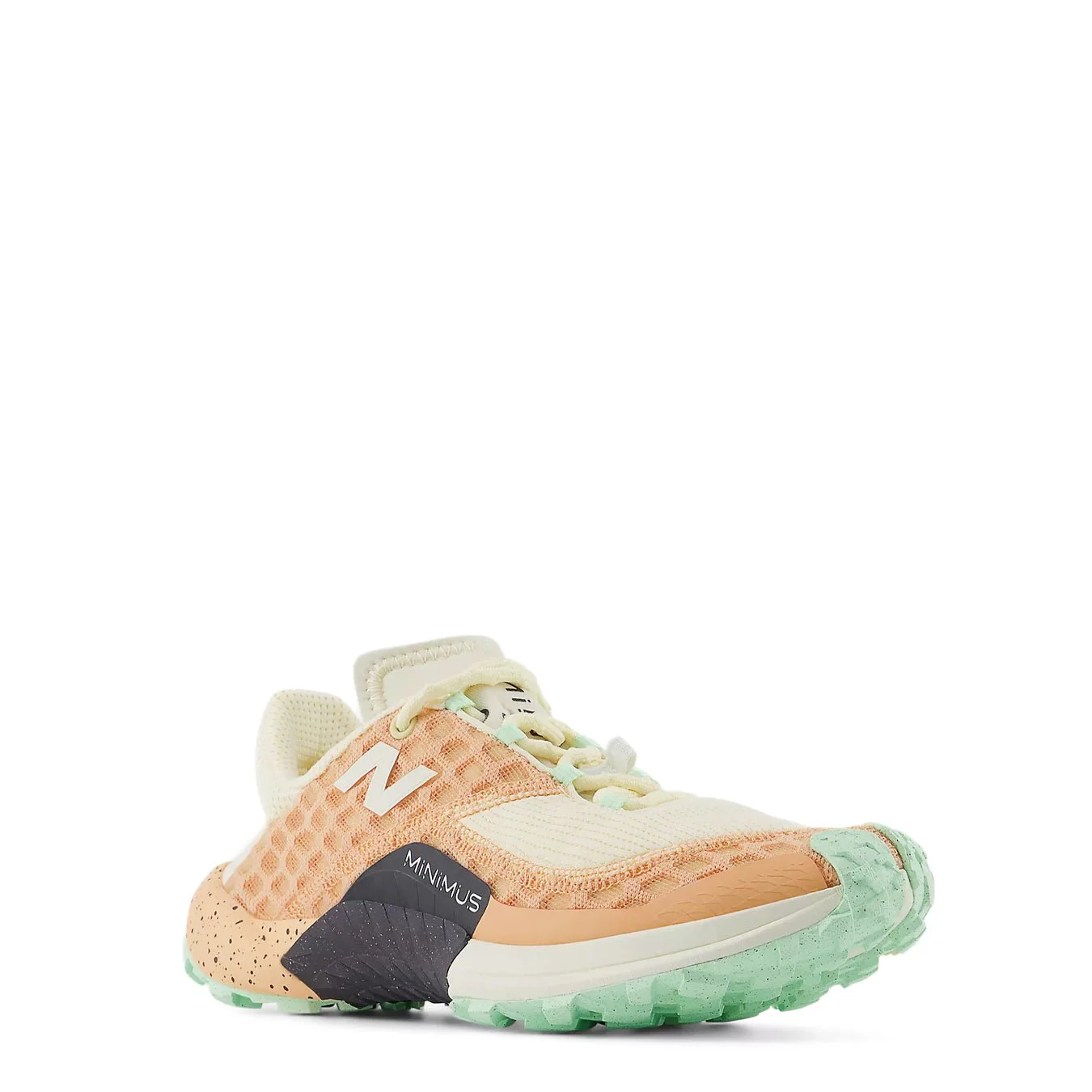 New Balance Womens Minimus Trail Shoes Dried Orange / Lab Green / Calcium - Image 2