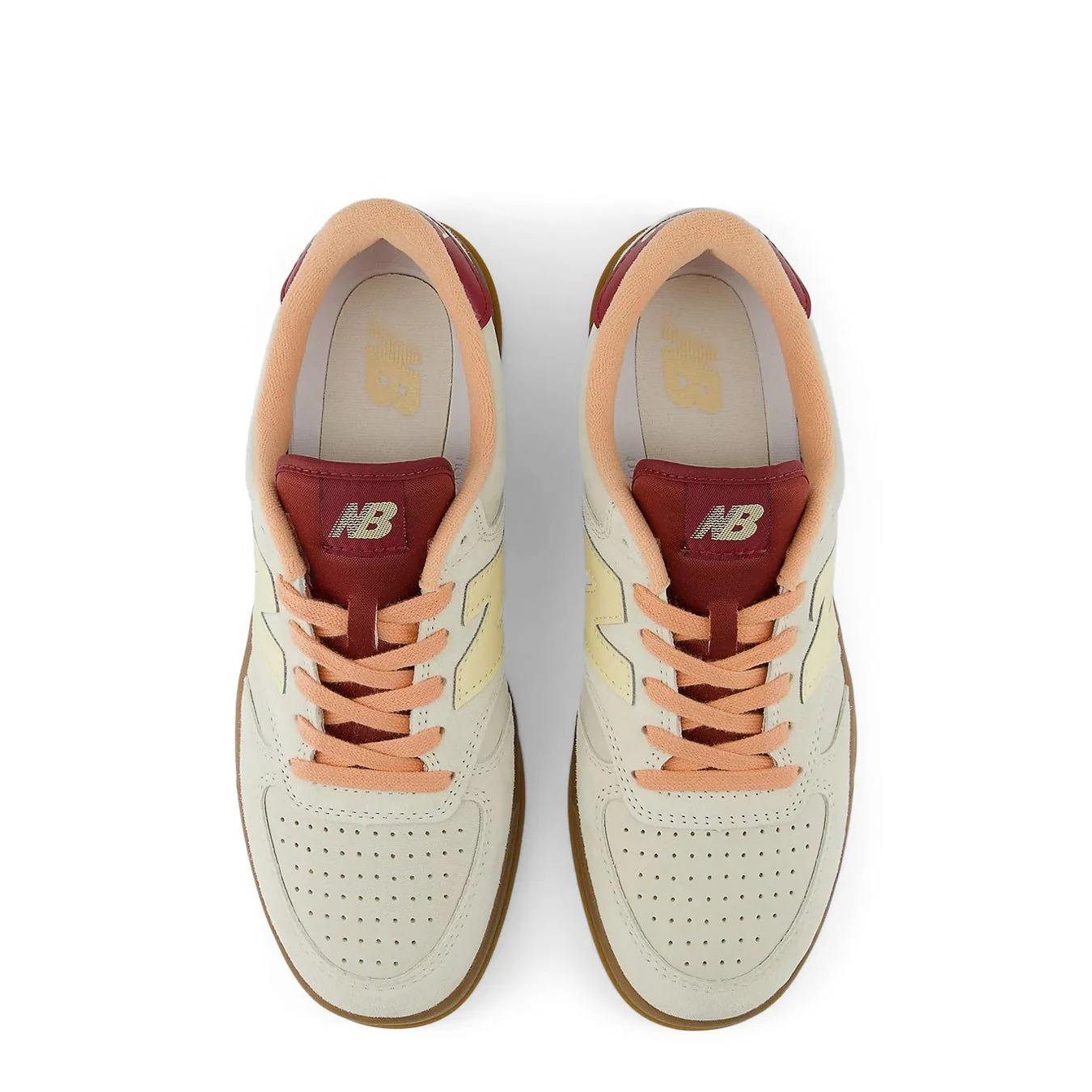 New Balance Womens T500 Shoes Timberwolf / Ashwood / Peach Nectar - Image 3