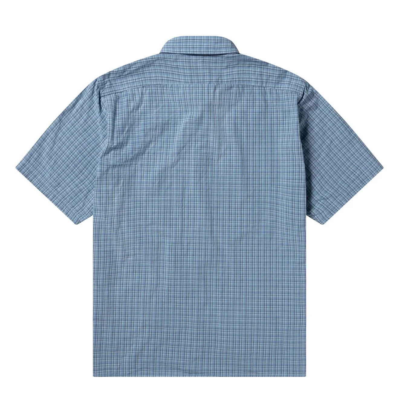 No Problemo Alien-O Print SS Check Shirt Blue - Image 2