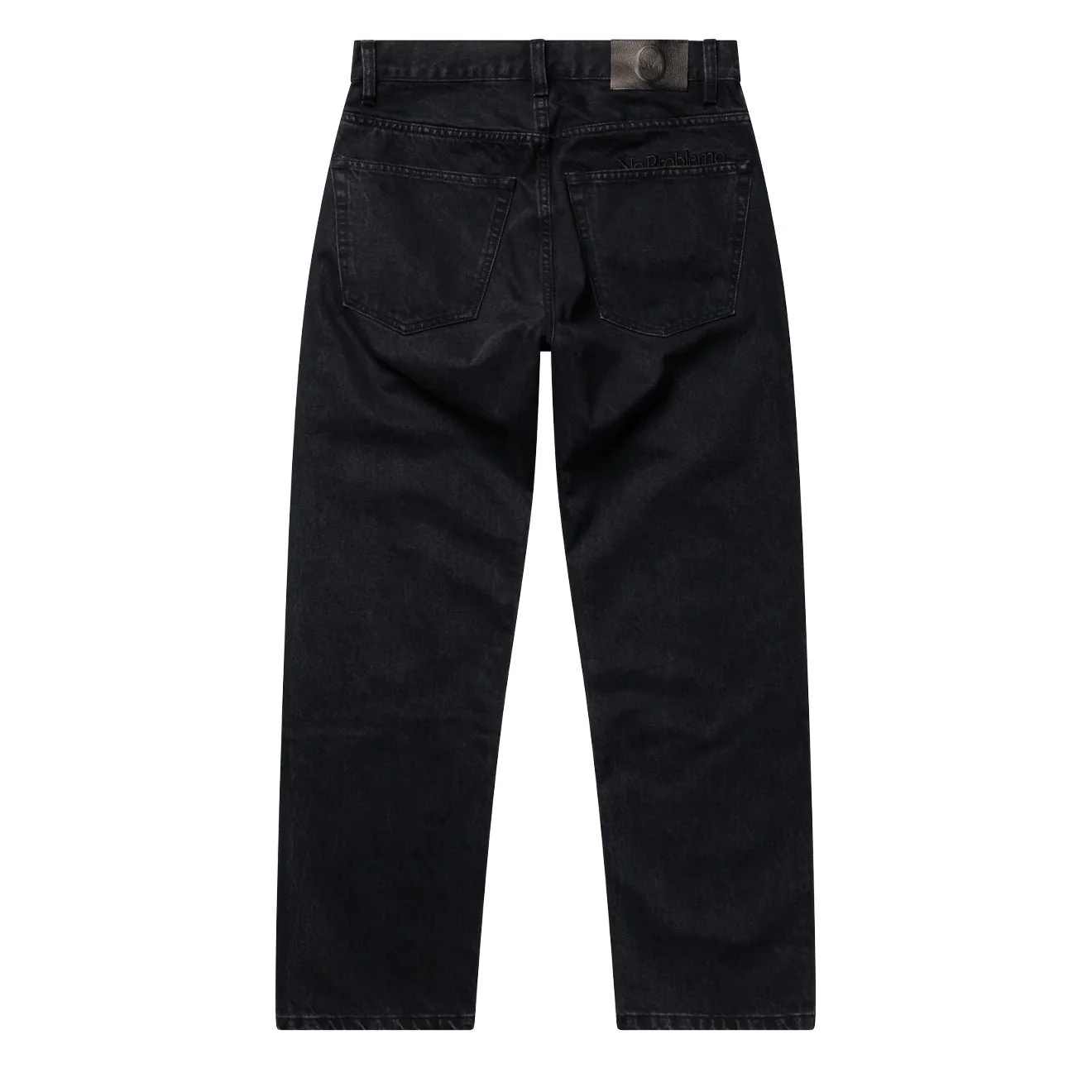 No Problemo Double Knee Denim Pants Black - Image 2