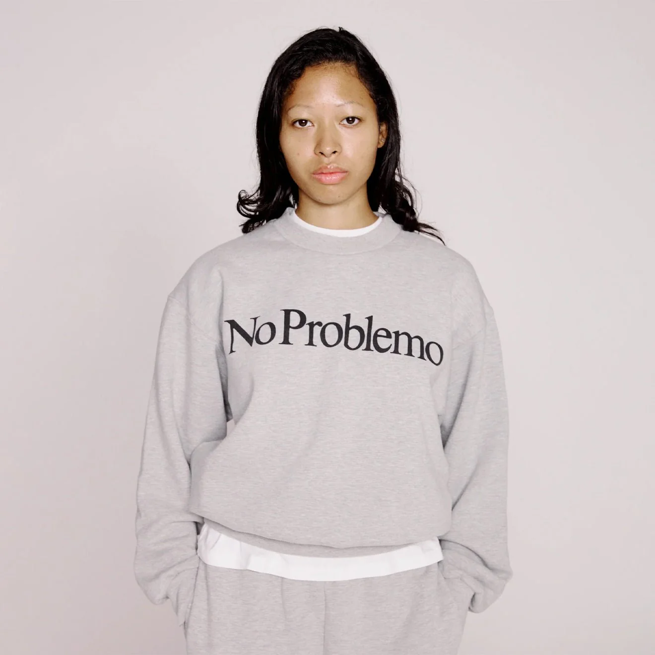 No Problemo Sweatshirt Grey Marl - Image 3