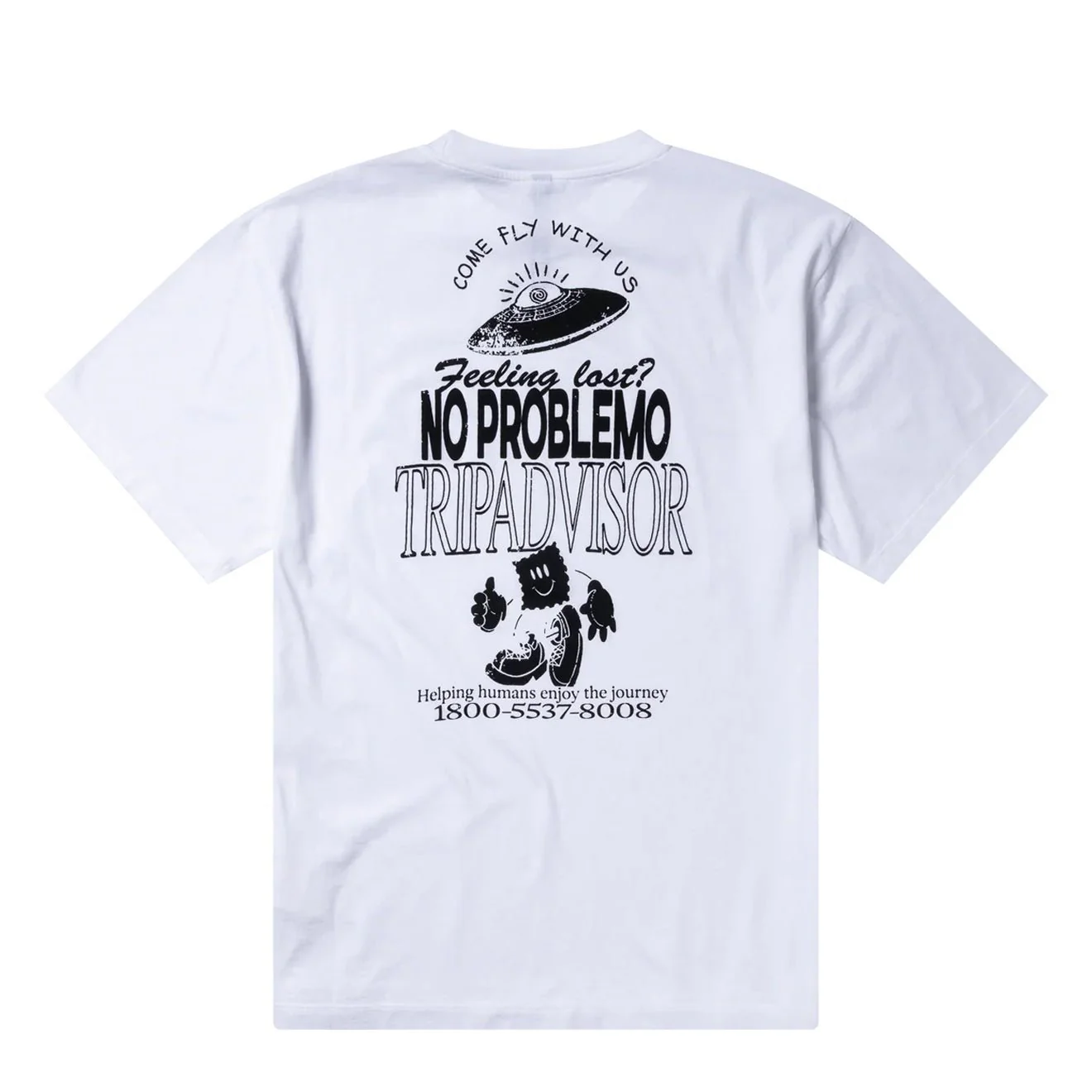 No Problemo Trip Advisor SS Tee White - Image 2