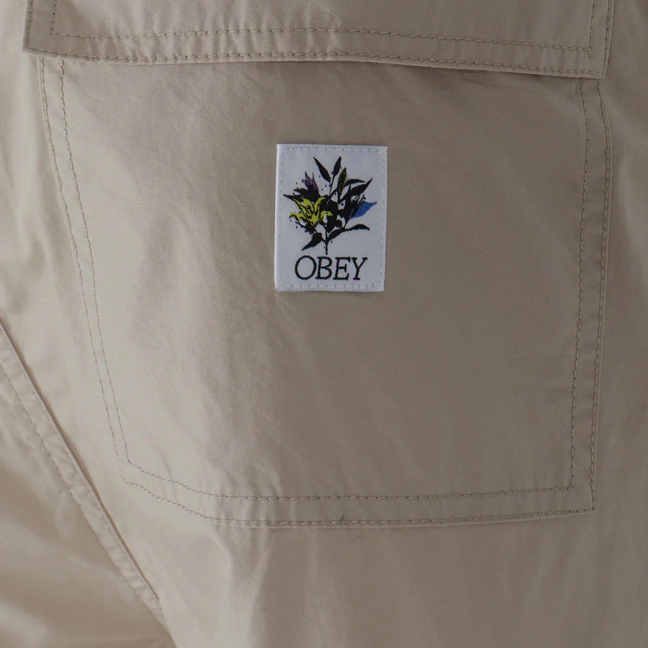 Obey Mina Parachute Pant Silver Grey - Image 3