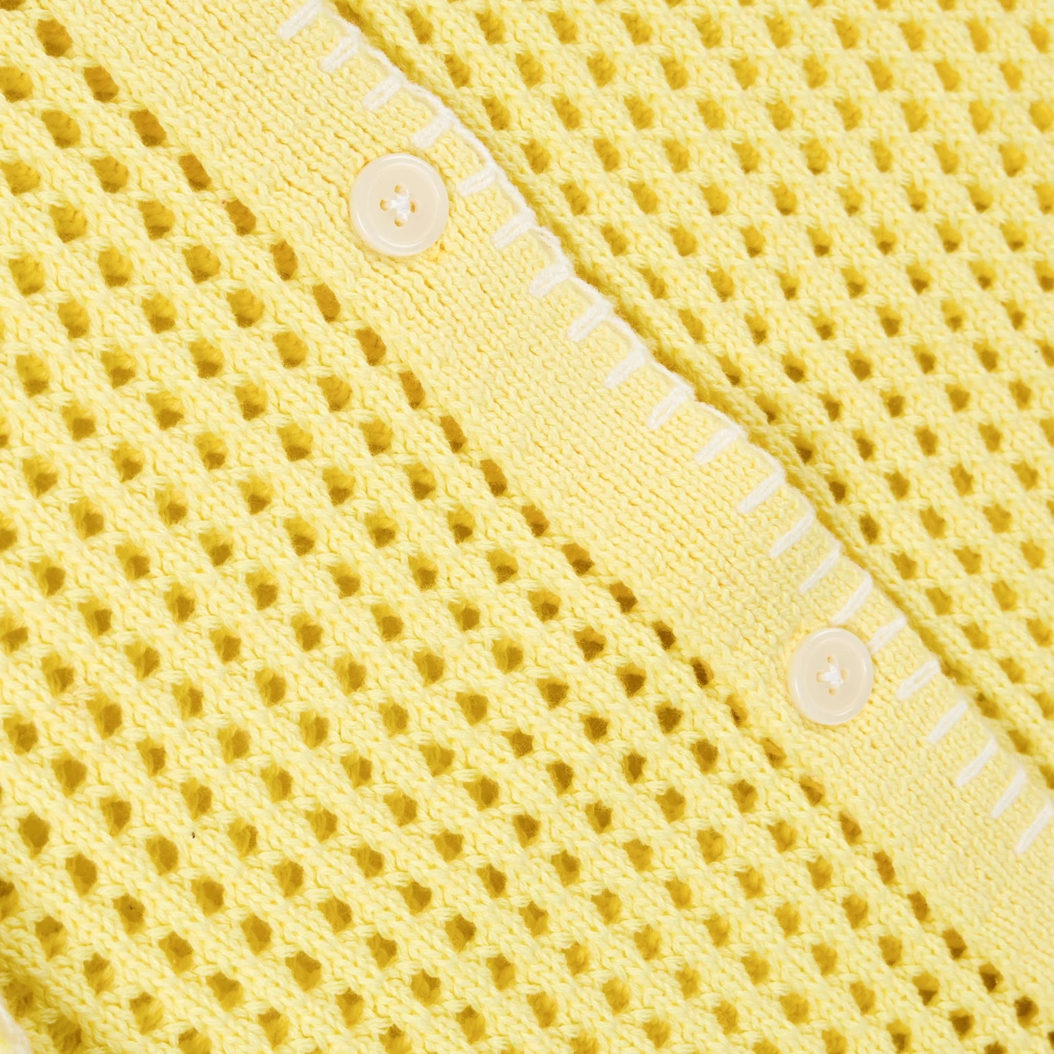 Obey Womens Pilar Crochet S/S Yellow Pear - Image 4