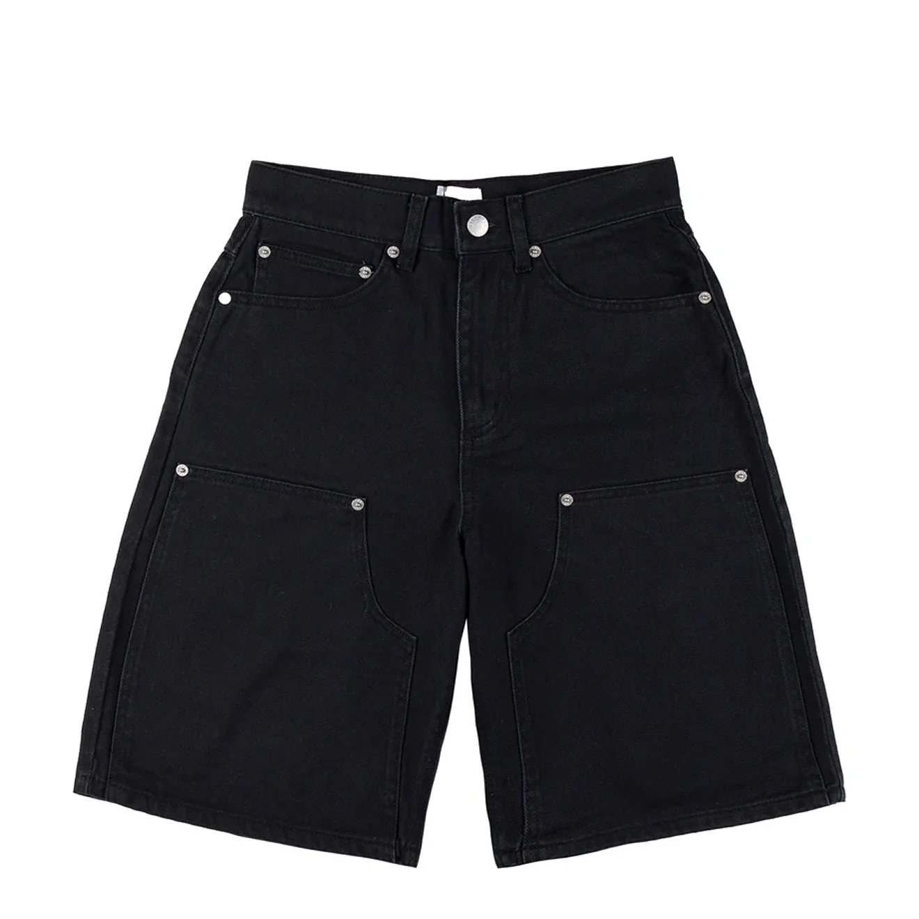 Obey Womens Shift Panel Short Digital Black Faded Wash