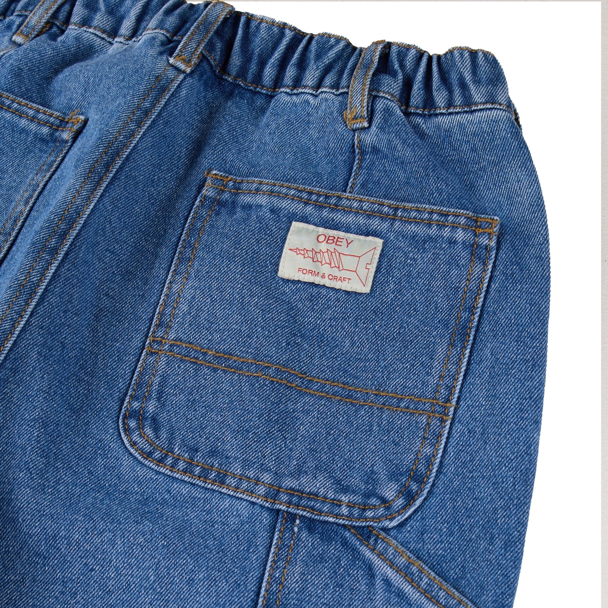 Obey Womens Sybil Carpenter Denim Light Indigo - Image 4