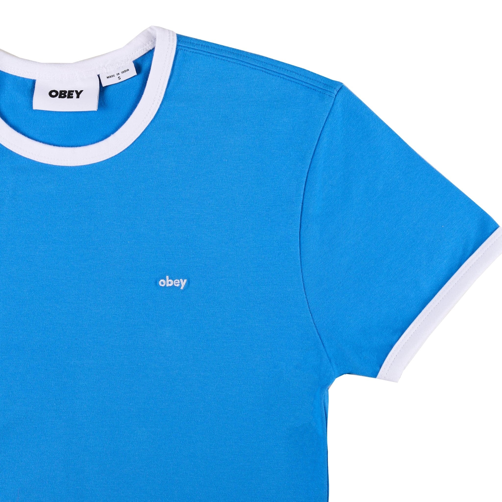 Obey Womens Tyler Ringer S/S Blue - Image 3