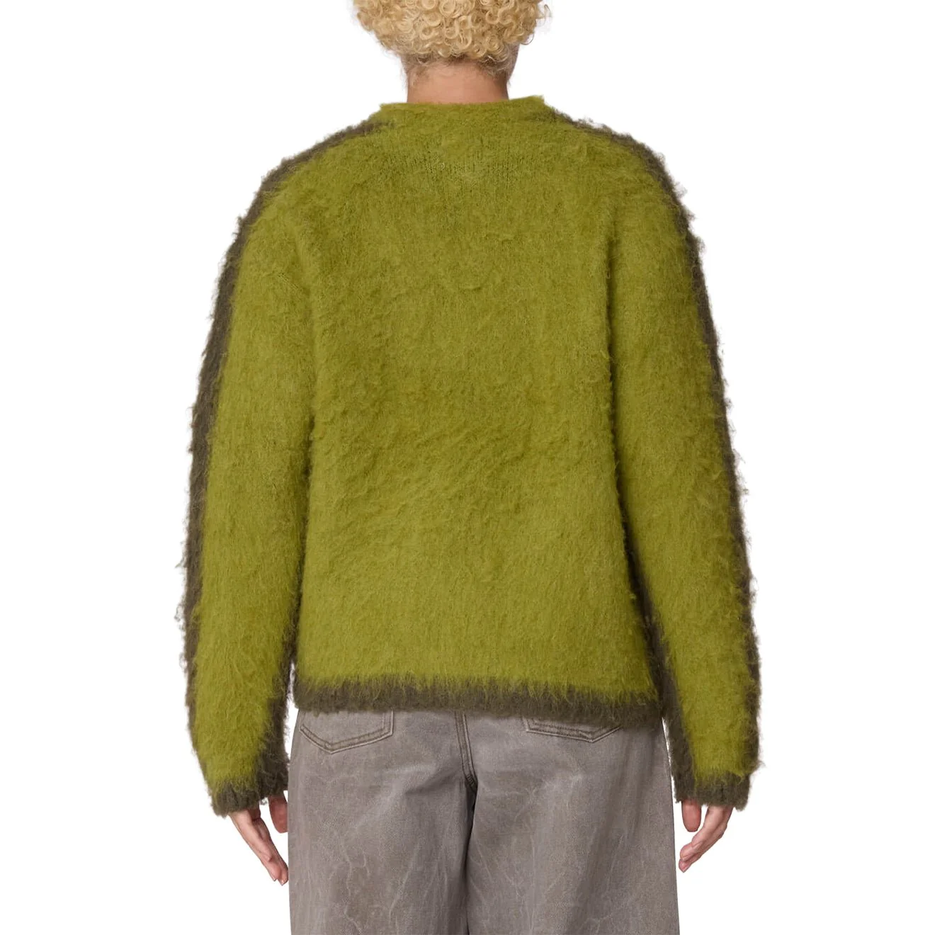 Obey Womens Aura Crew Sweater Lime - Image 4