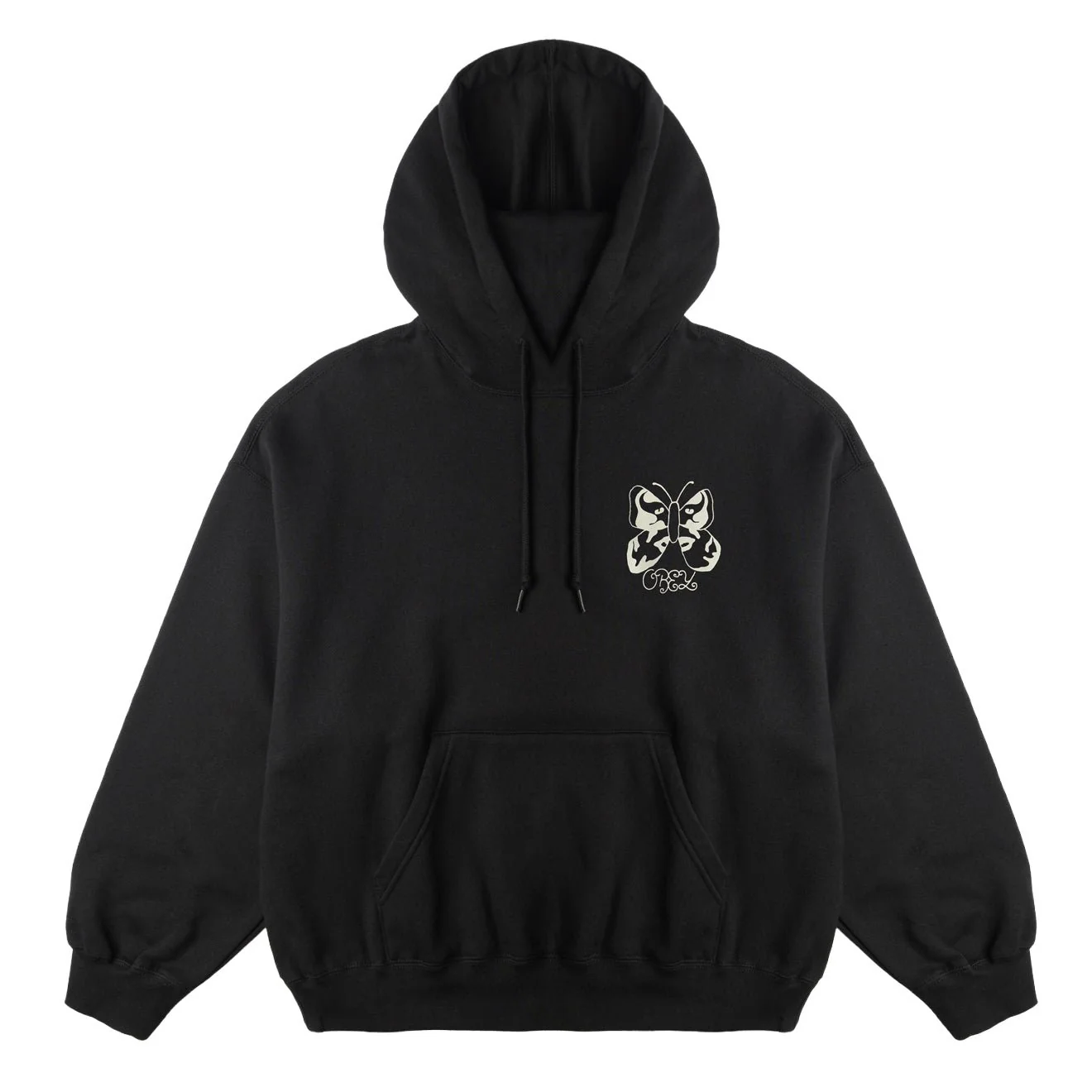 Obey Womens Butterfly Baggy Relaxed Hood Digital Black