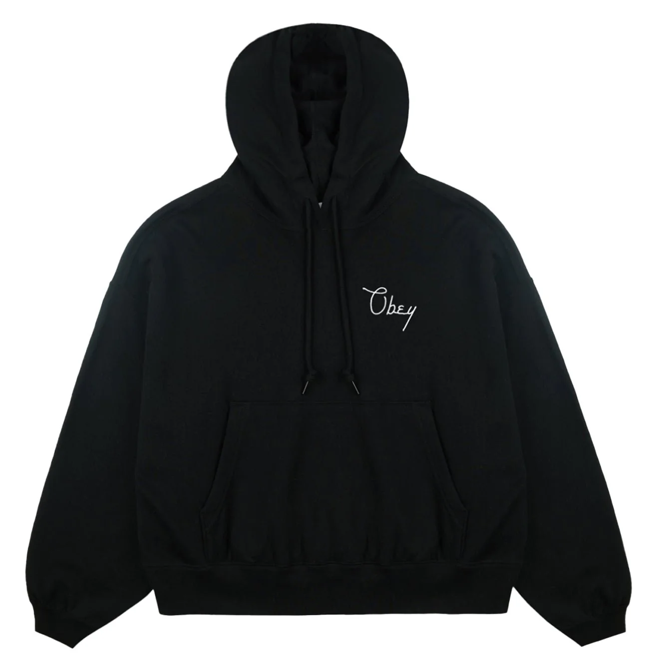 Obey Womens Cities Cropped Hood Black