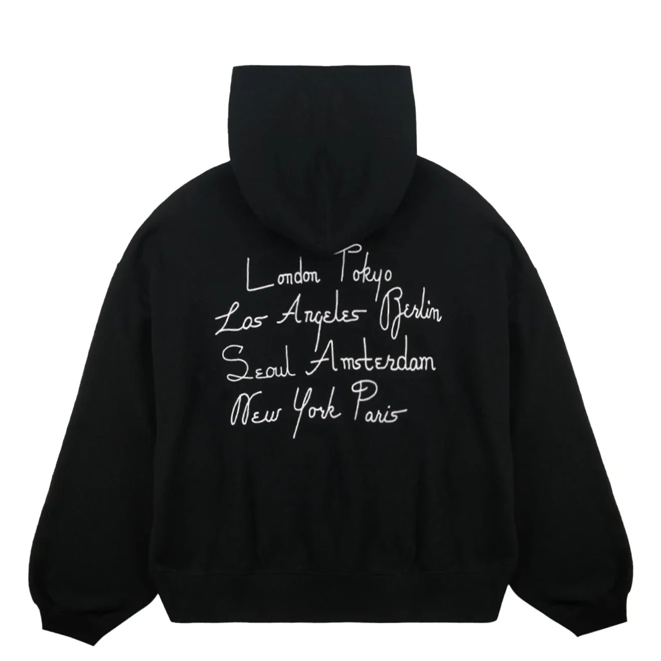 Obey Womens Cities Cropped Hood Black - Image 2