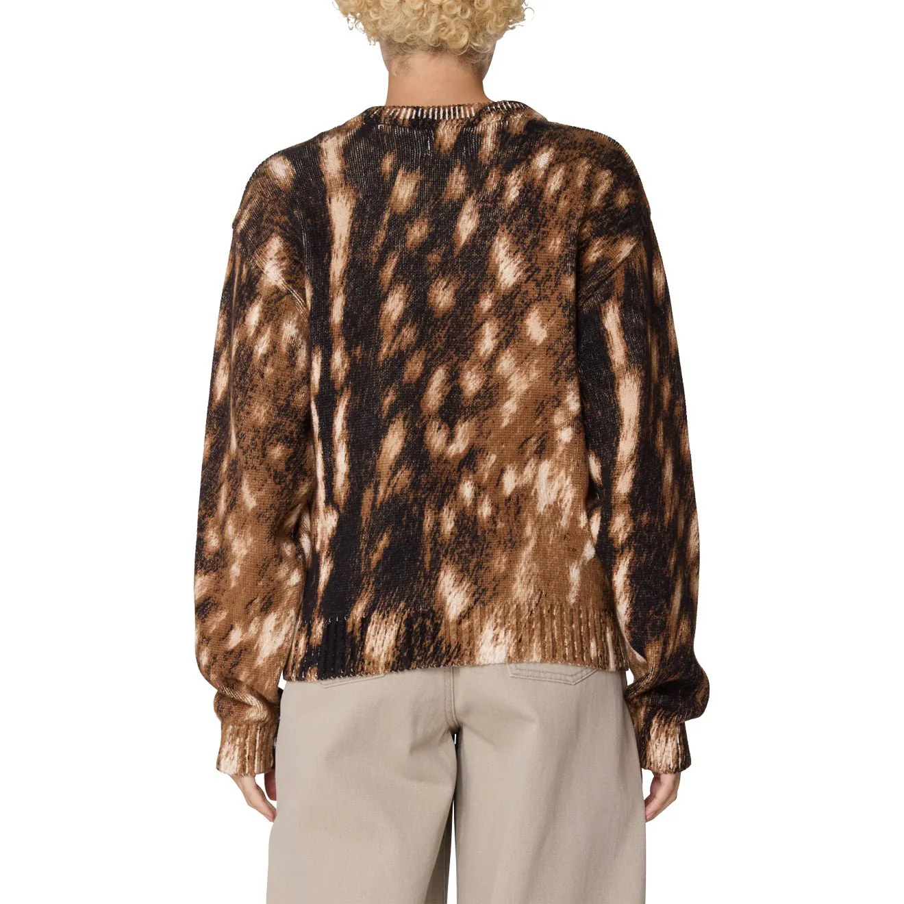Obey Womens Fawn Crew Sweater Fawn Multi - Image 5