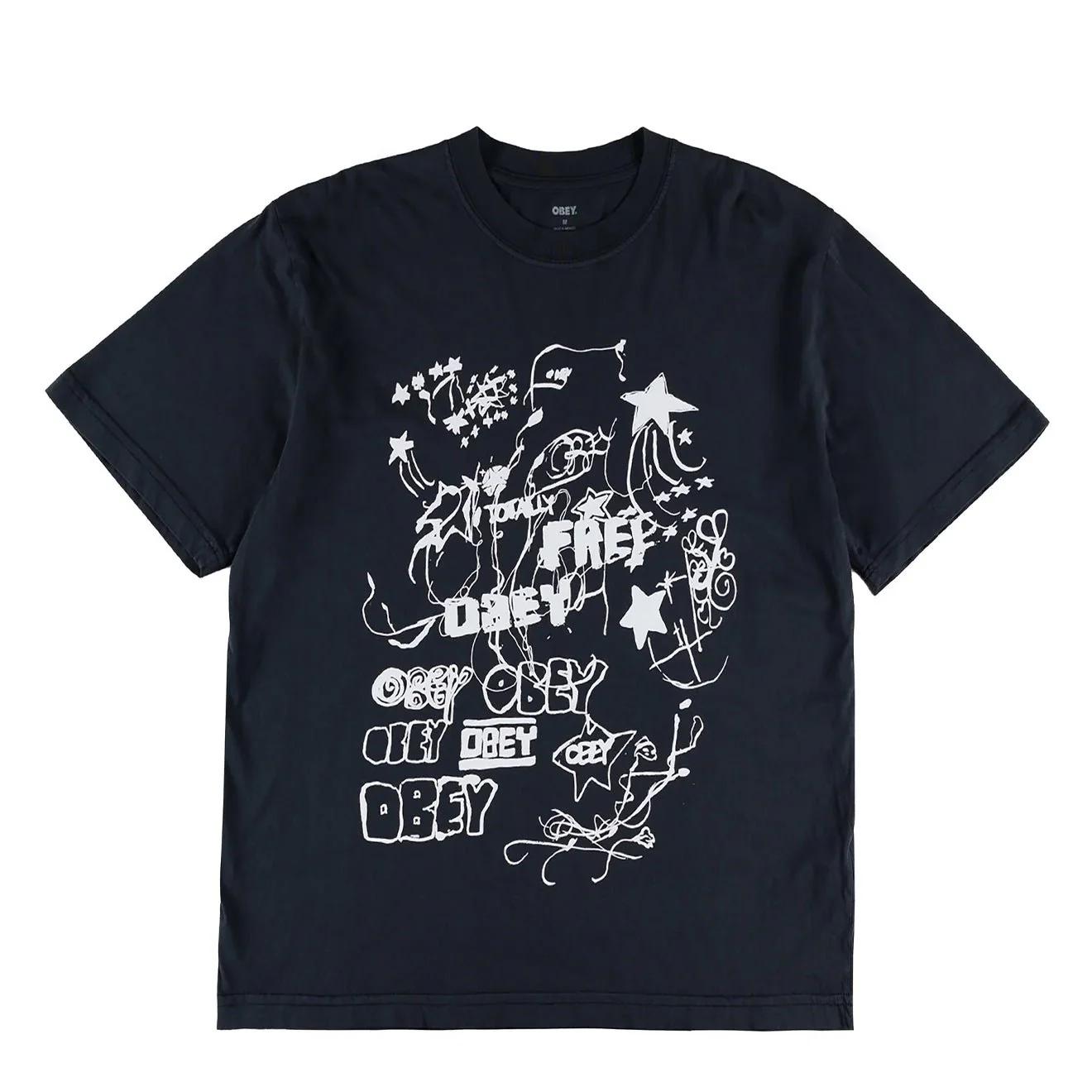 Obey Womens Firework Type Black