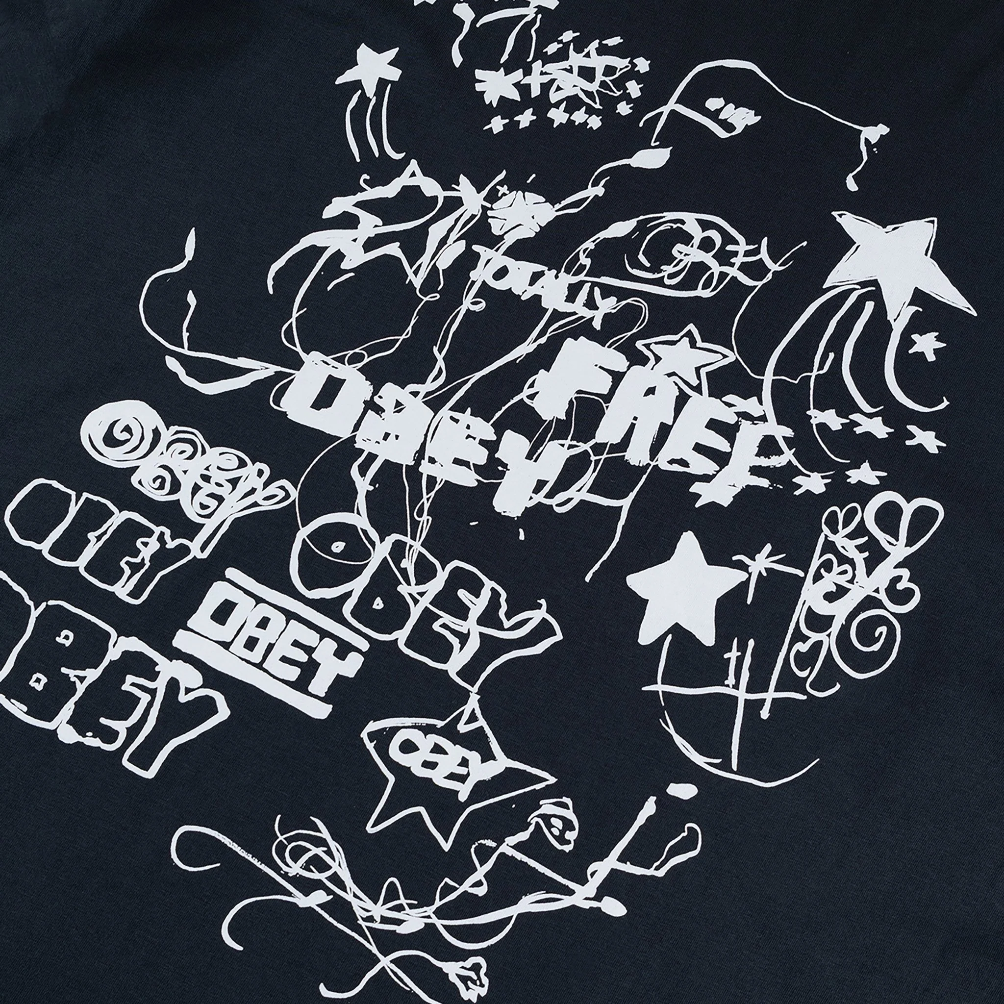 Obey Womens Firework Type Black - Image 5