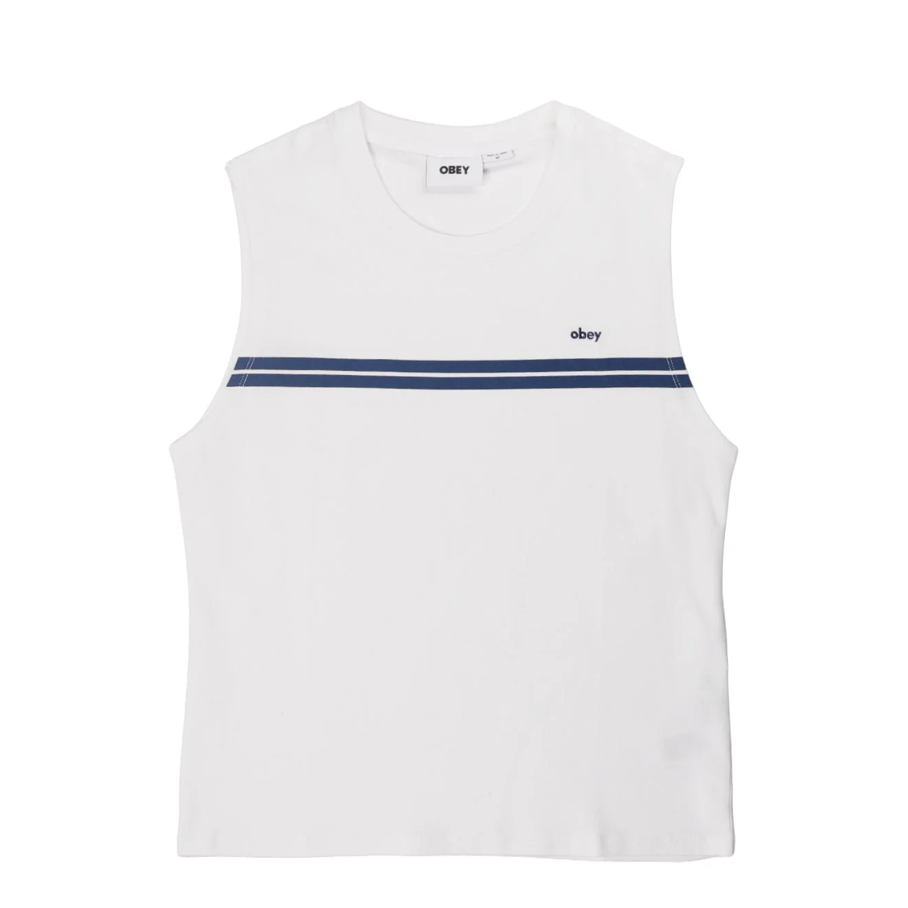 Obey Womens Freya Stripe Tank White
