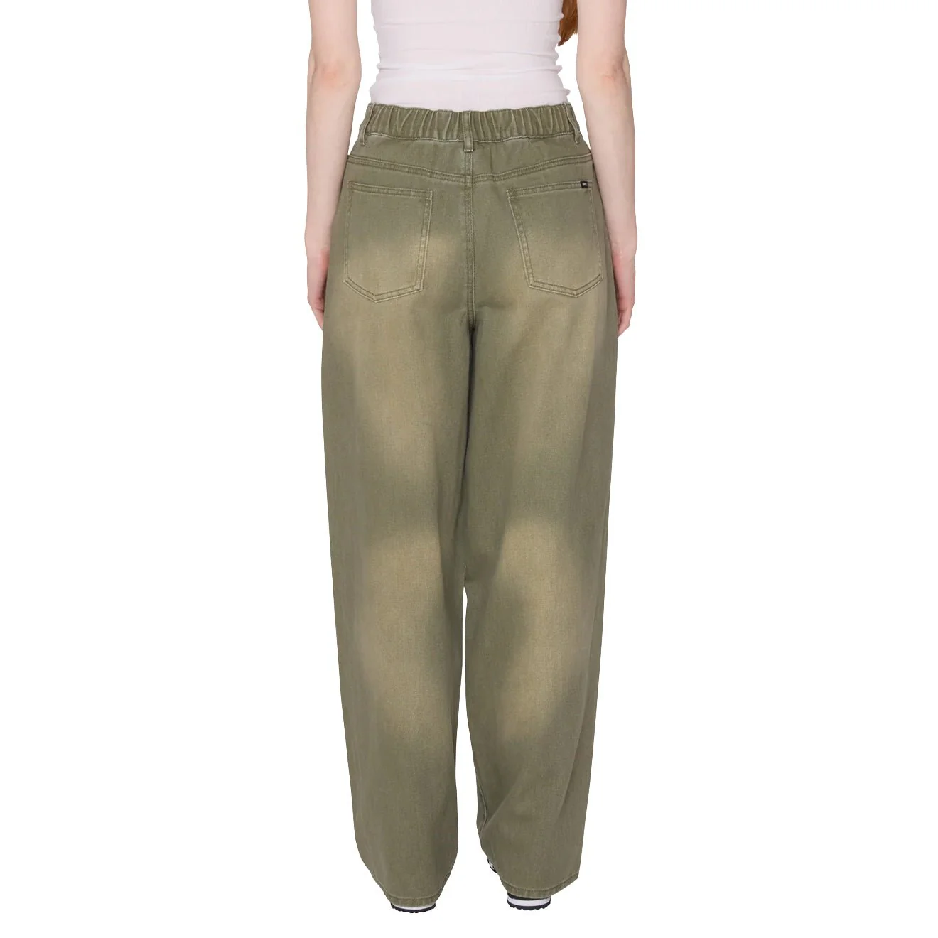 Obey Womens Leah III Baggy Denim Grey Blur Wash - Image 4