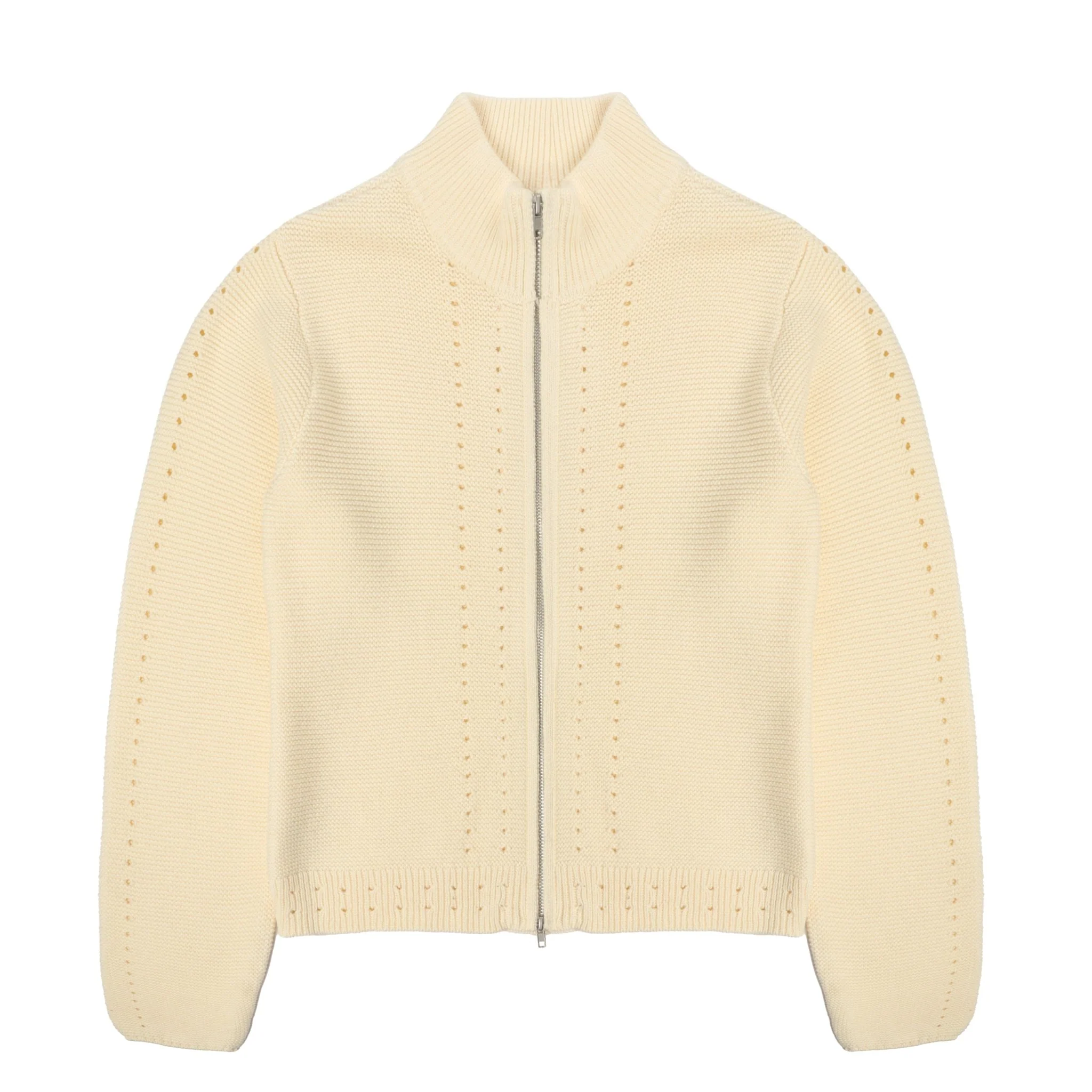 Obey Womens Meredith Mock Zip Sweater Bone