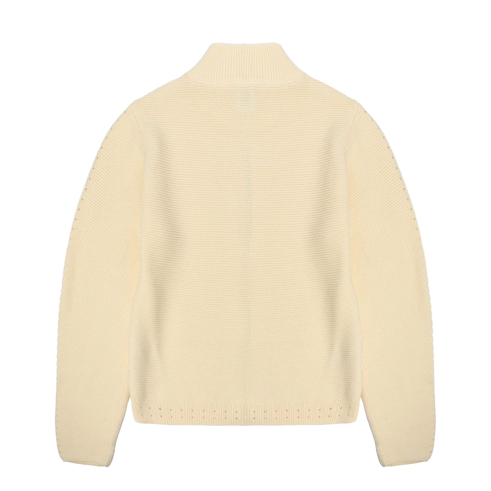 Obey Womens Meredith Mock Zip Sweater Bone - Image 2