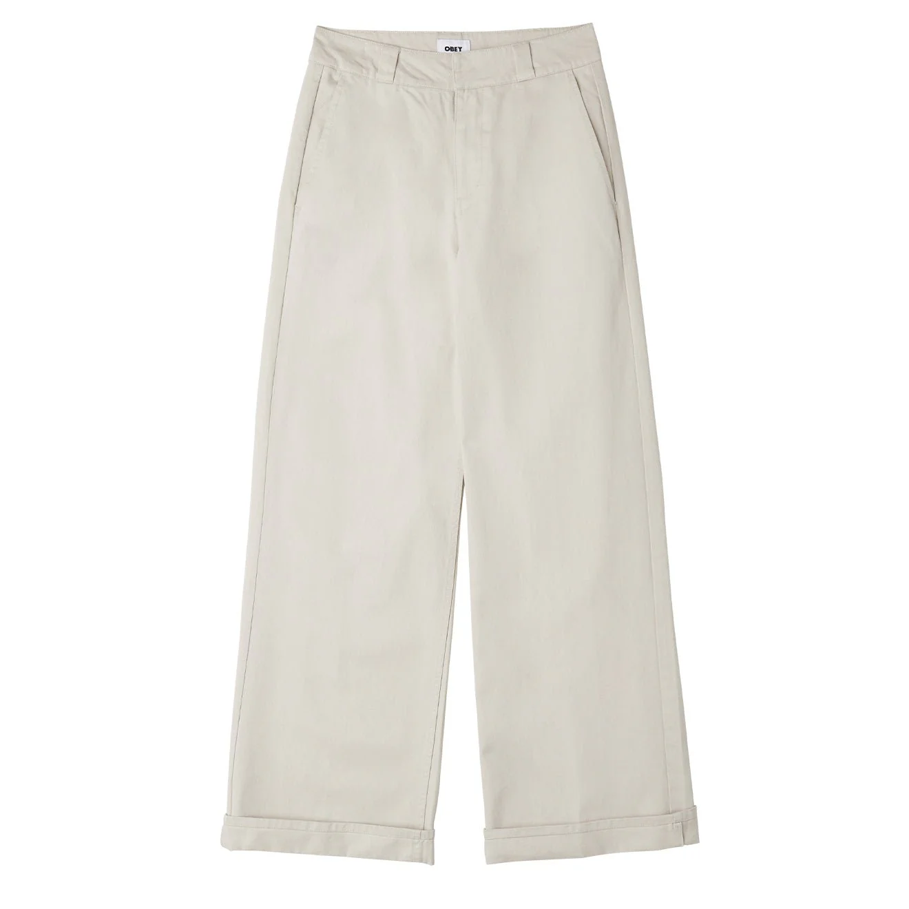 Obey Womens Mila Work Pant Silver Grey