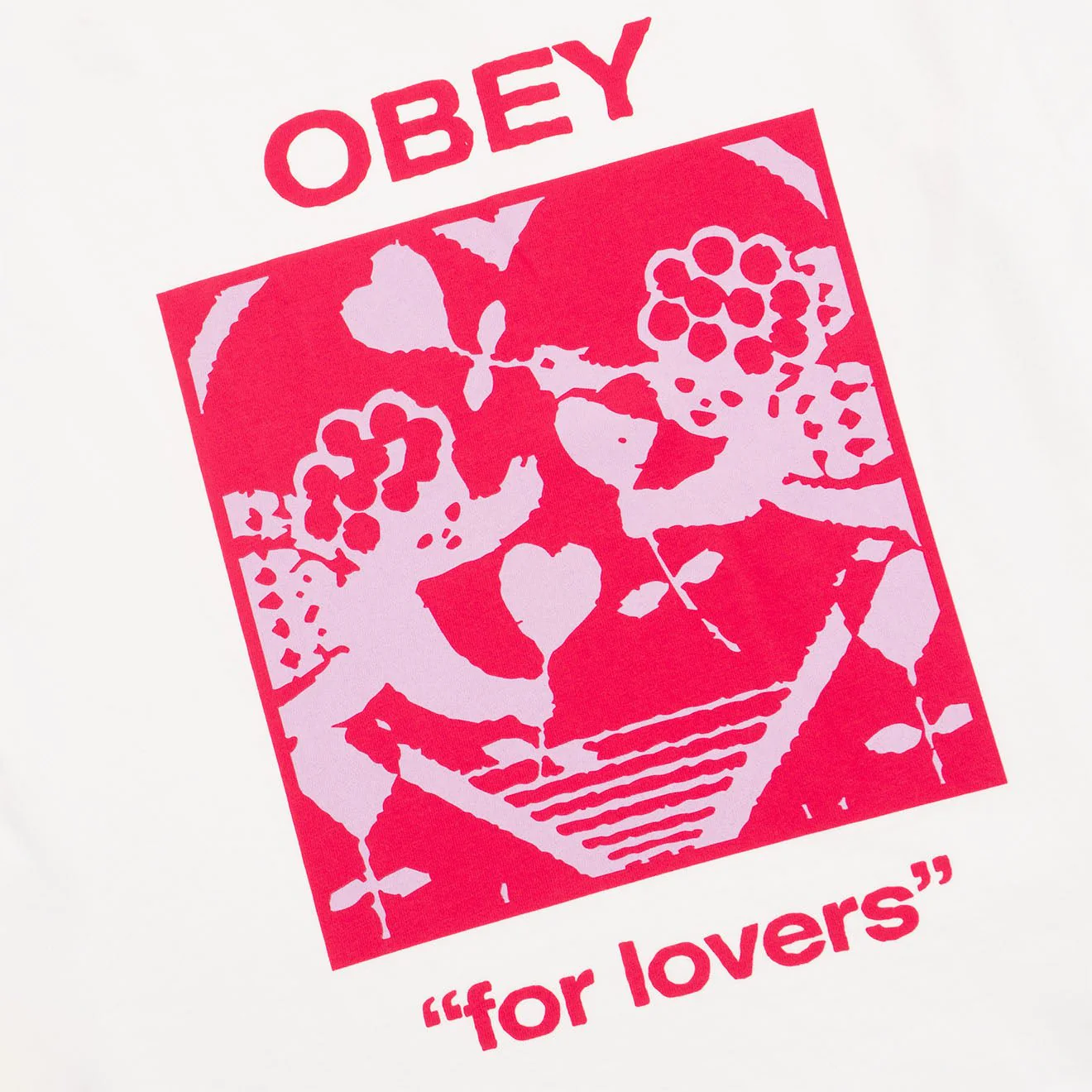 Obey Womens Obey For Lovers Tee White - Image 2