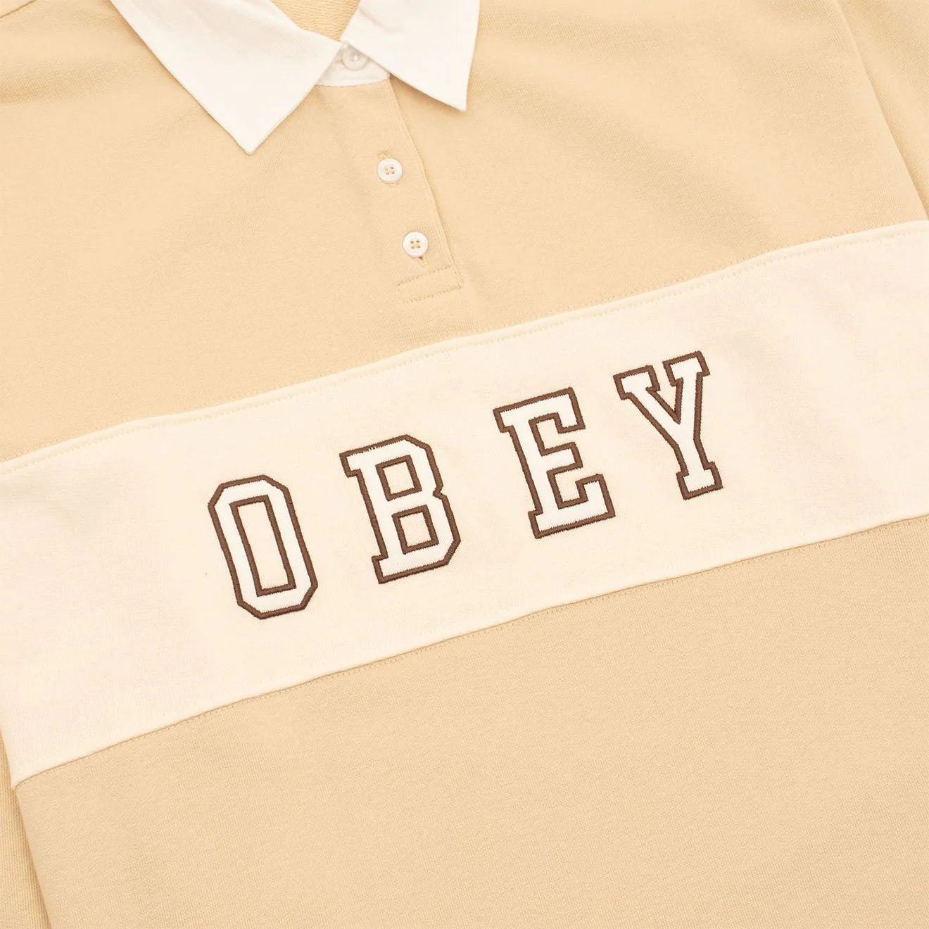 Obey Womens Rosewood Rugby Oyster Grey - Image 3