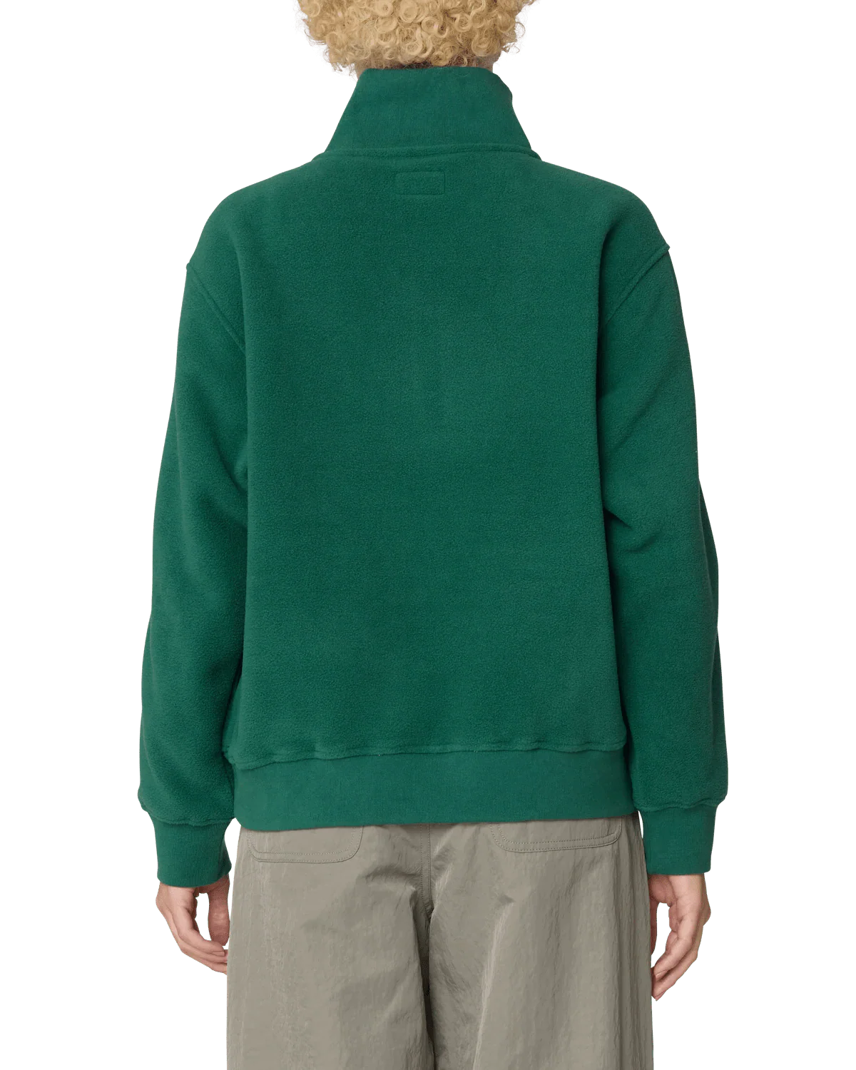 Obey Womens Watts Zip Mock Neck Forest - Image 4