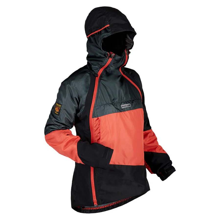 Paramo Womens Velez Evolution Hybrid Smock Hot Coral / Steel / Black - Image 5