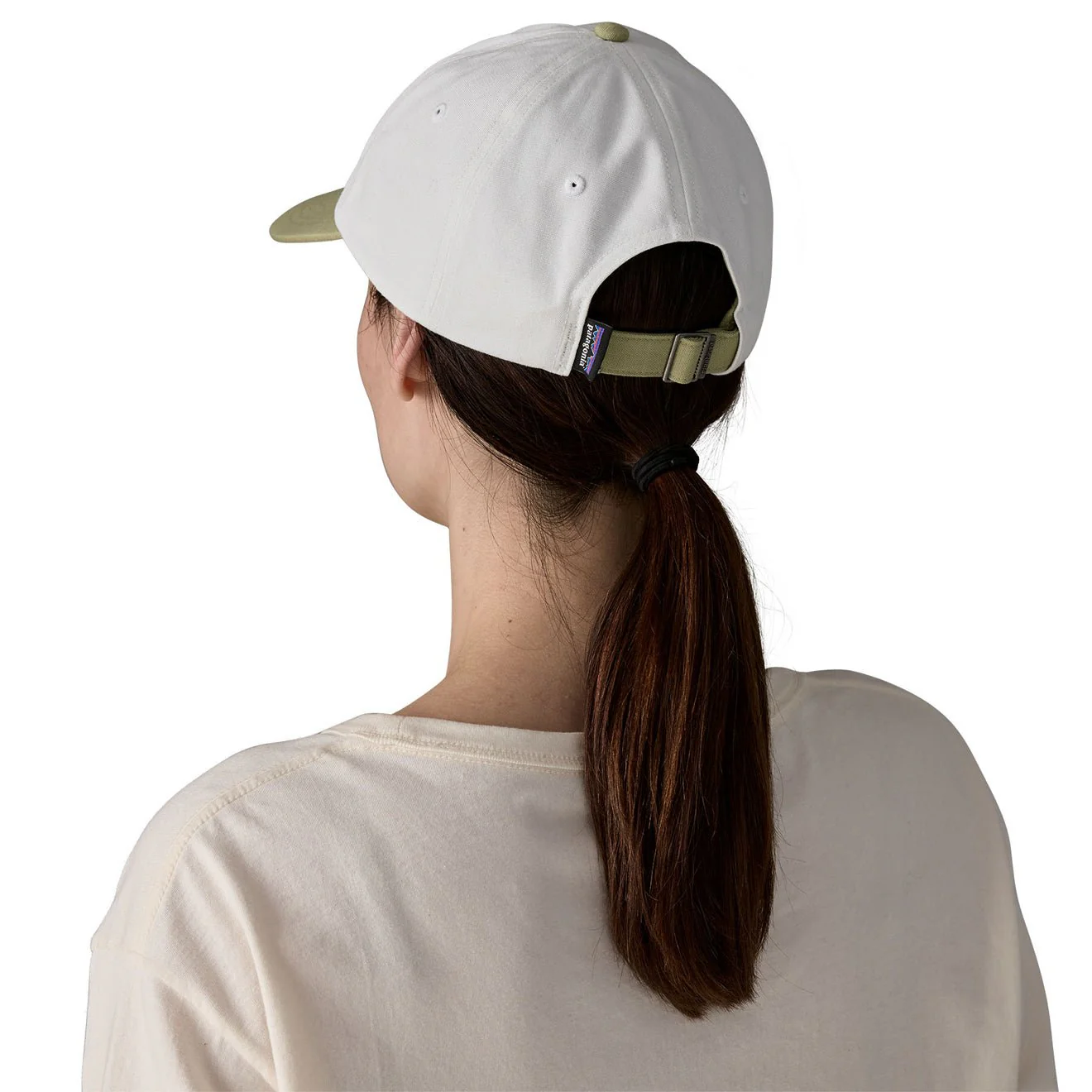 Patagonia Fitz Roy Icon Trad Cap Text Logo Birch White / Gumtree Green - Image 3