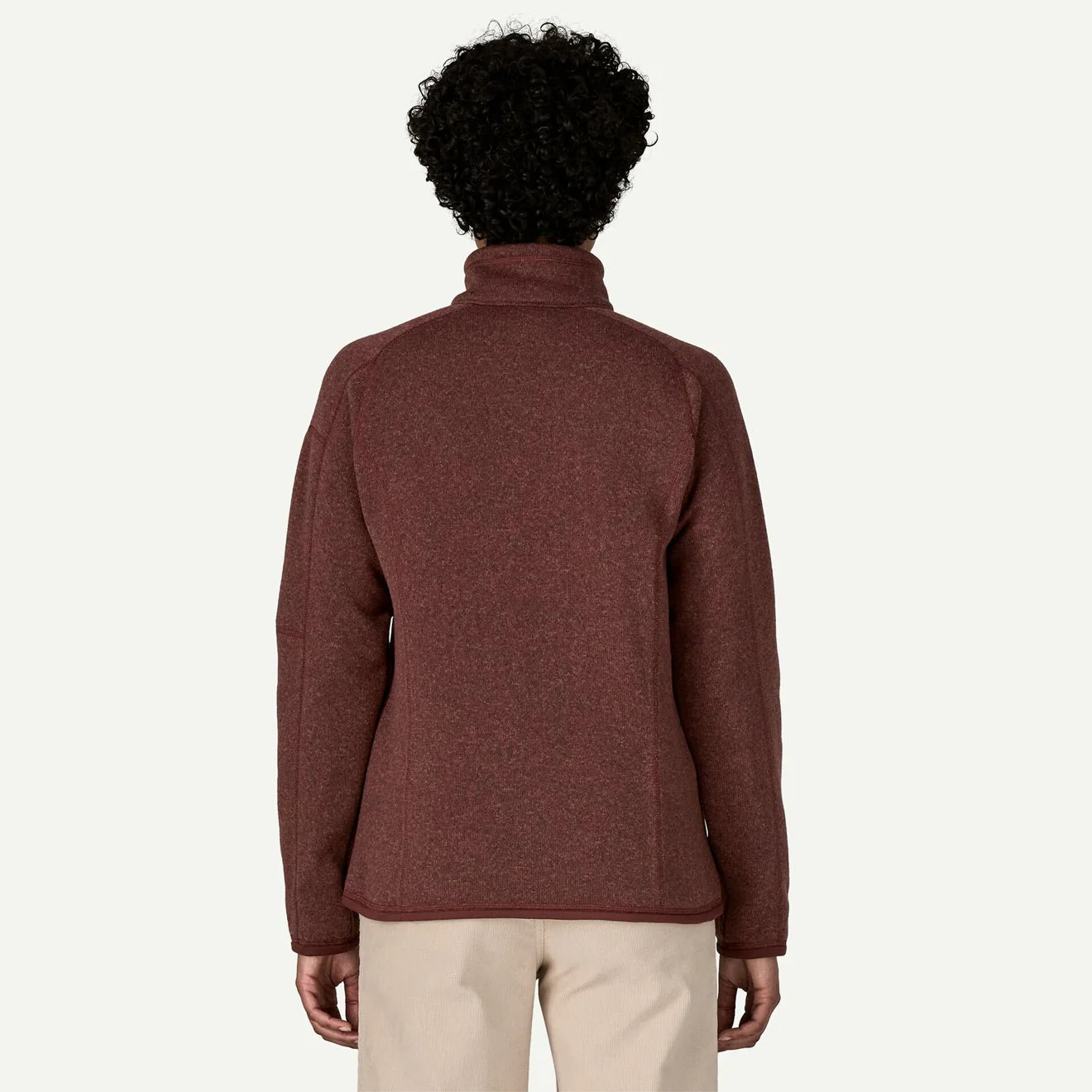 Patagonia Womens Better Sweater 1/4 Zip Fleece Dark Ruby - Image 3