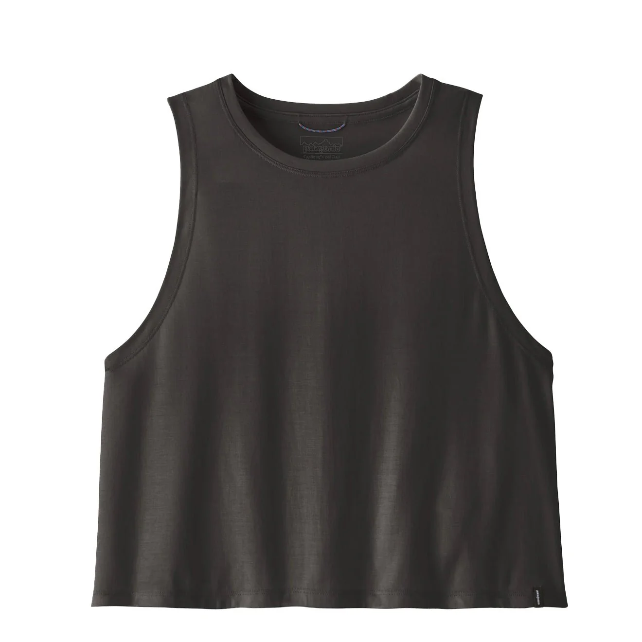 Patagonia Womens Cap Cool Trail Cropped Tank Ink Black
