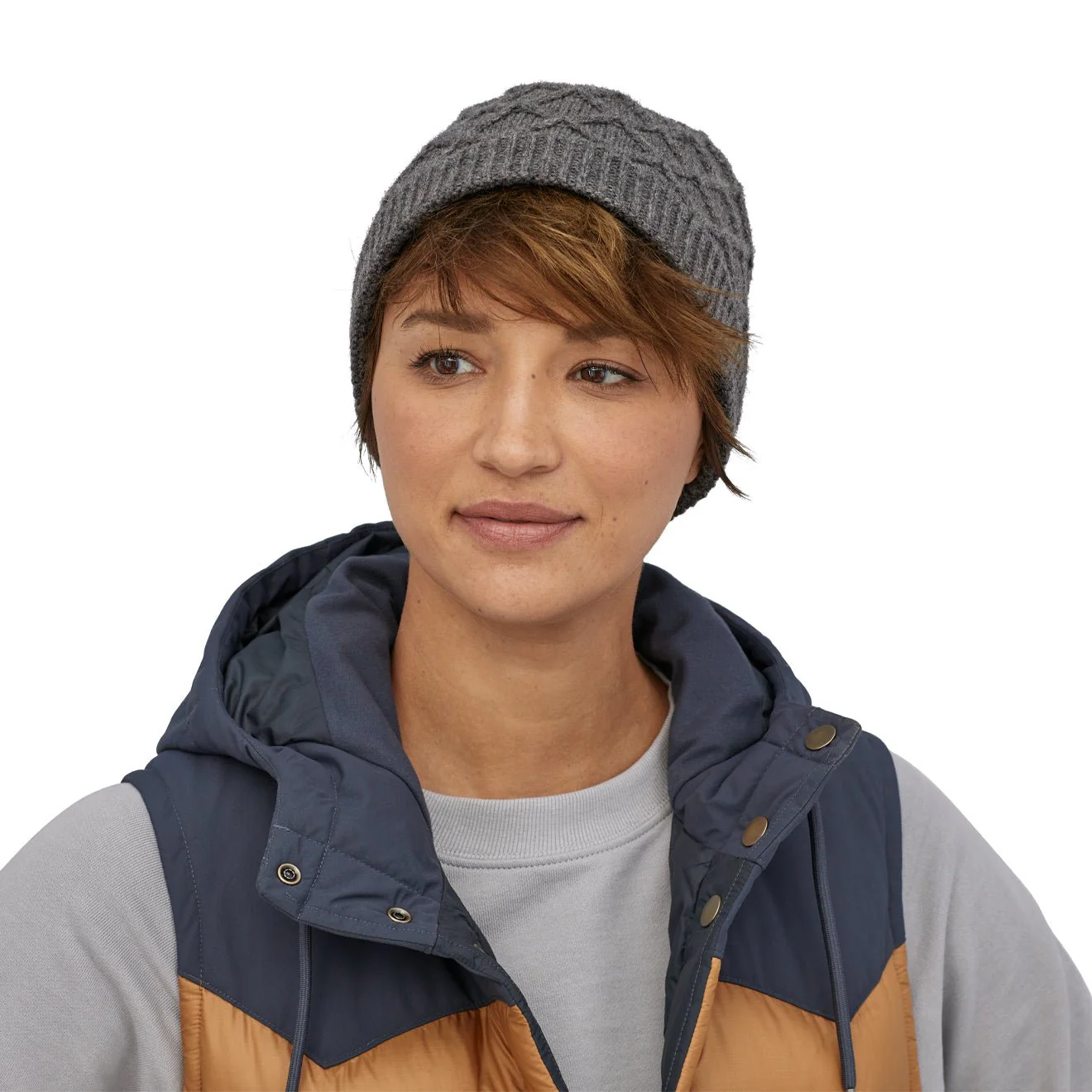 Patagonia Womens Honeycomb Knit Beanie Noble Grey - Image 3