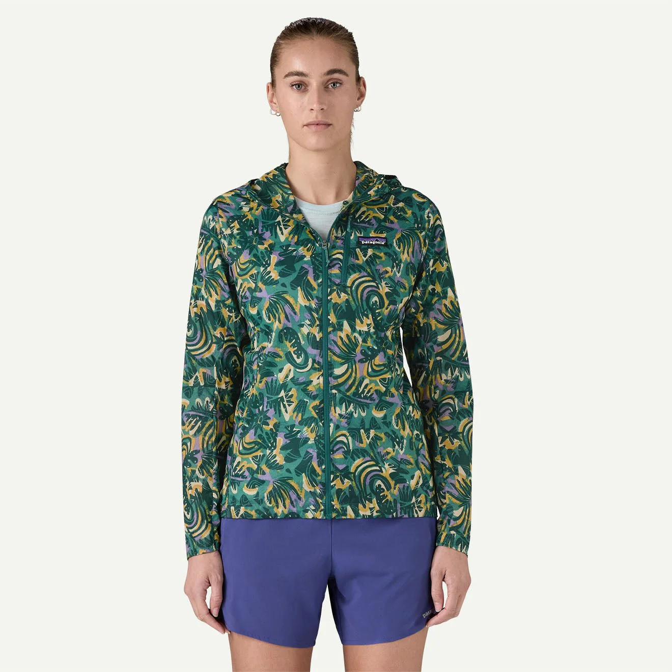 Patagonia Womens Houdini Jacket Wild Botanist / Wetland Blue - Image 2