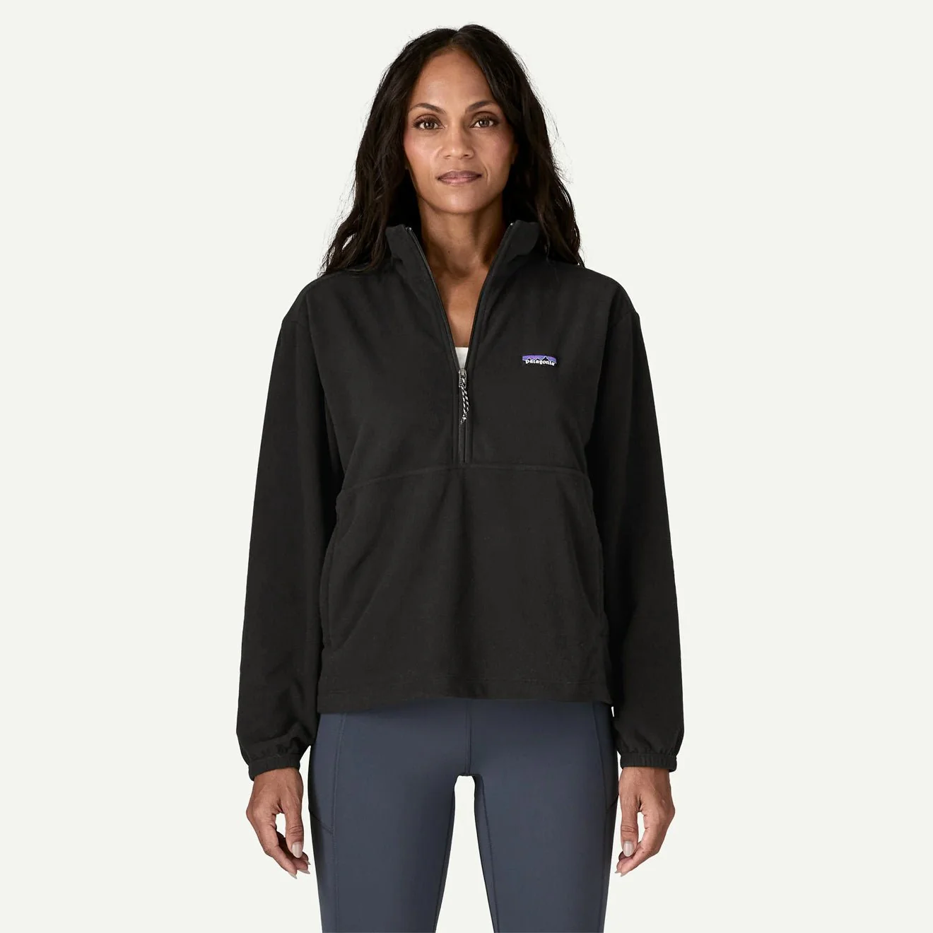 Patagonia Womens Micro D 1/2 Zip Fleece Pullover Thin Ice - Image 2