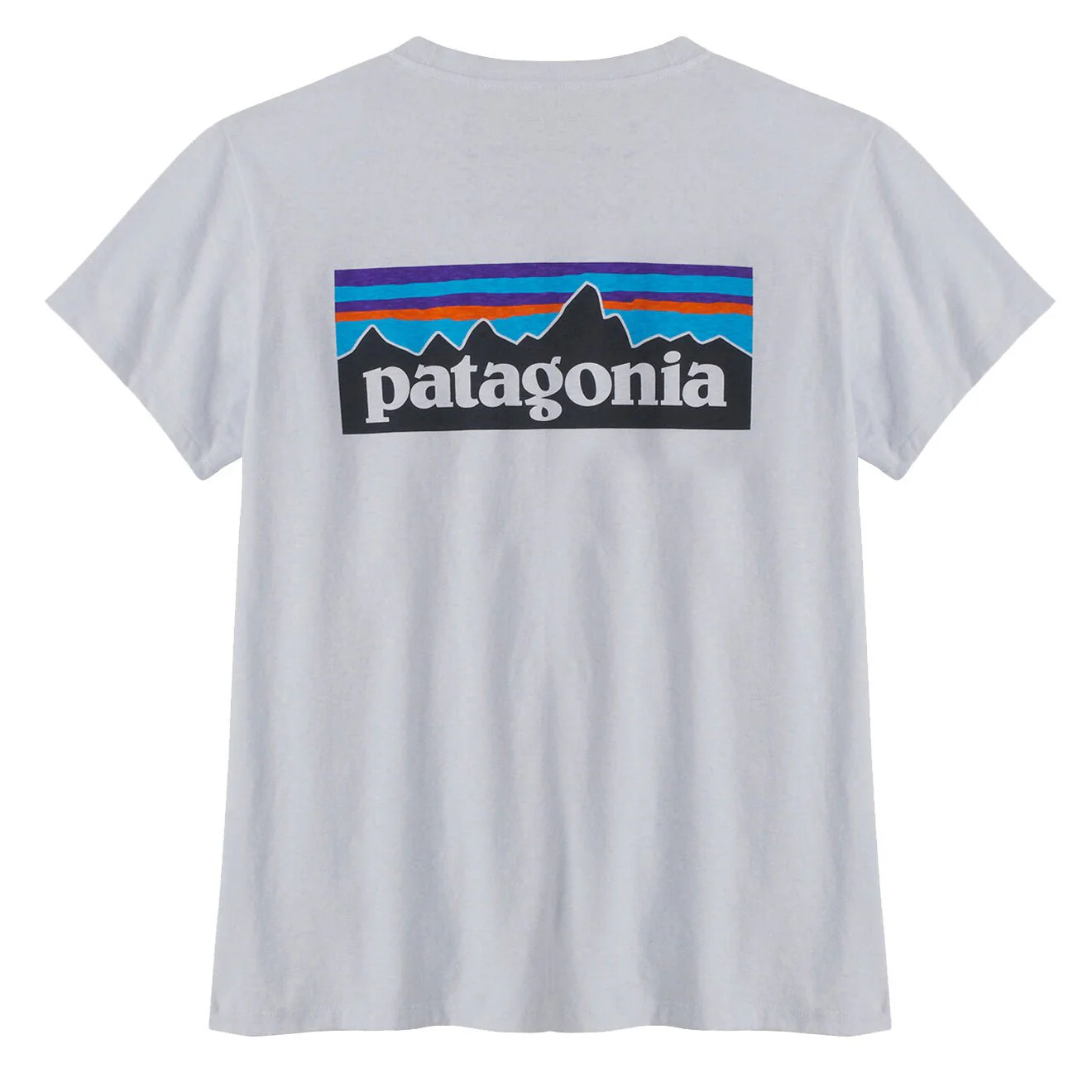 Patagonia Womens P-6 Logo Responsibili Tee White - Image 2