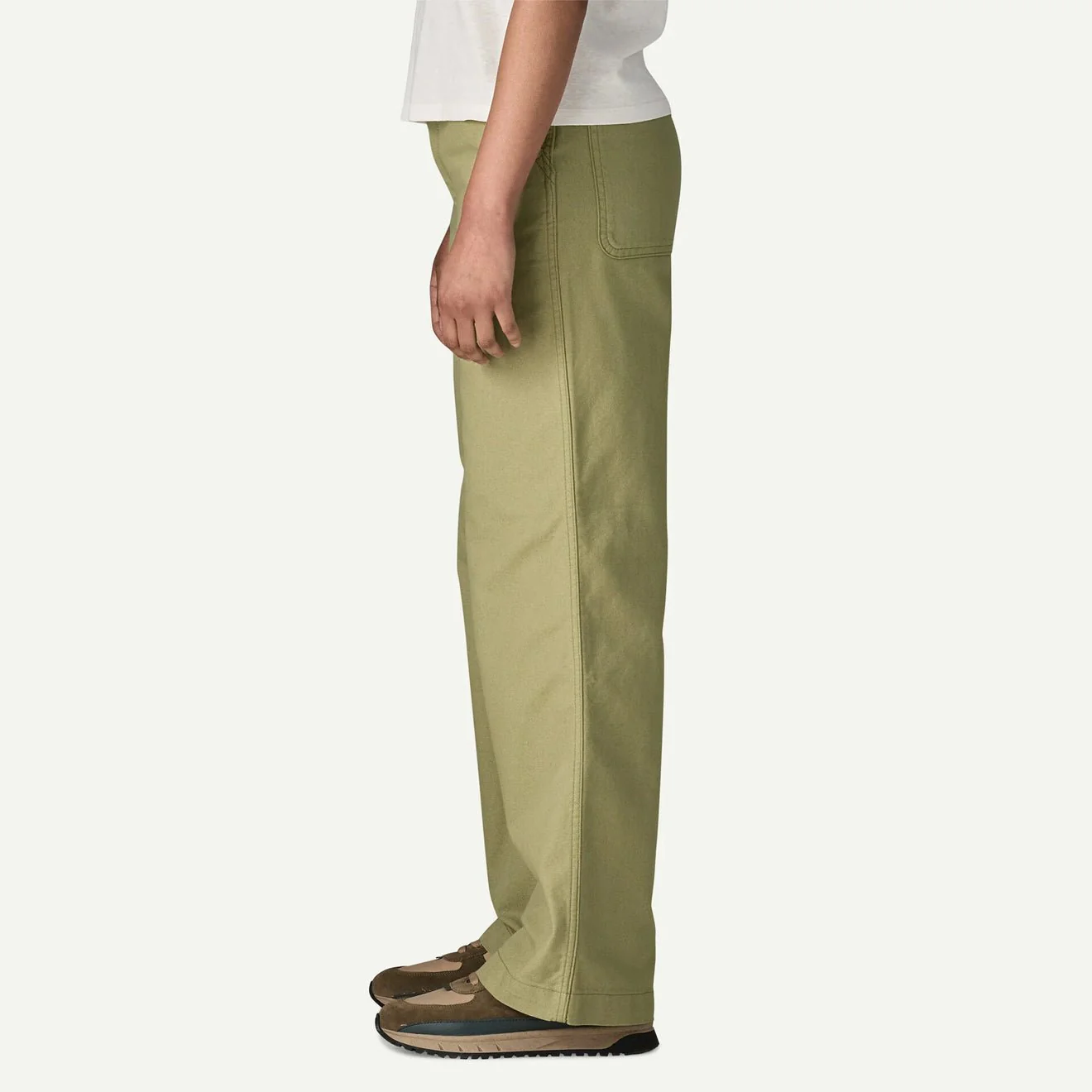 Patagonia Womens Point Reyes Canvas Wide Leg Pants Gumtree Green - Image 4