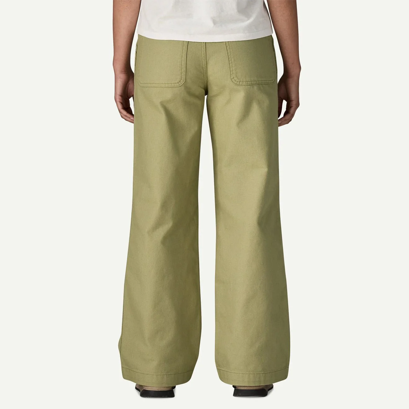Patagonia Womens Point Reyes Canvas Wide Leg Pants Gumtree Green - Image 5