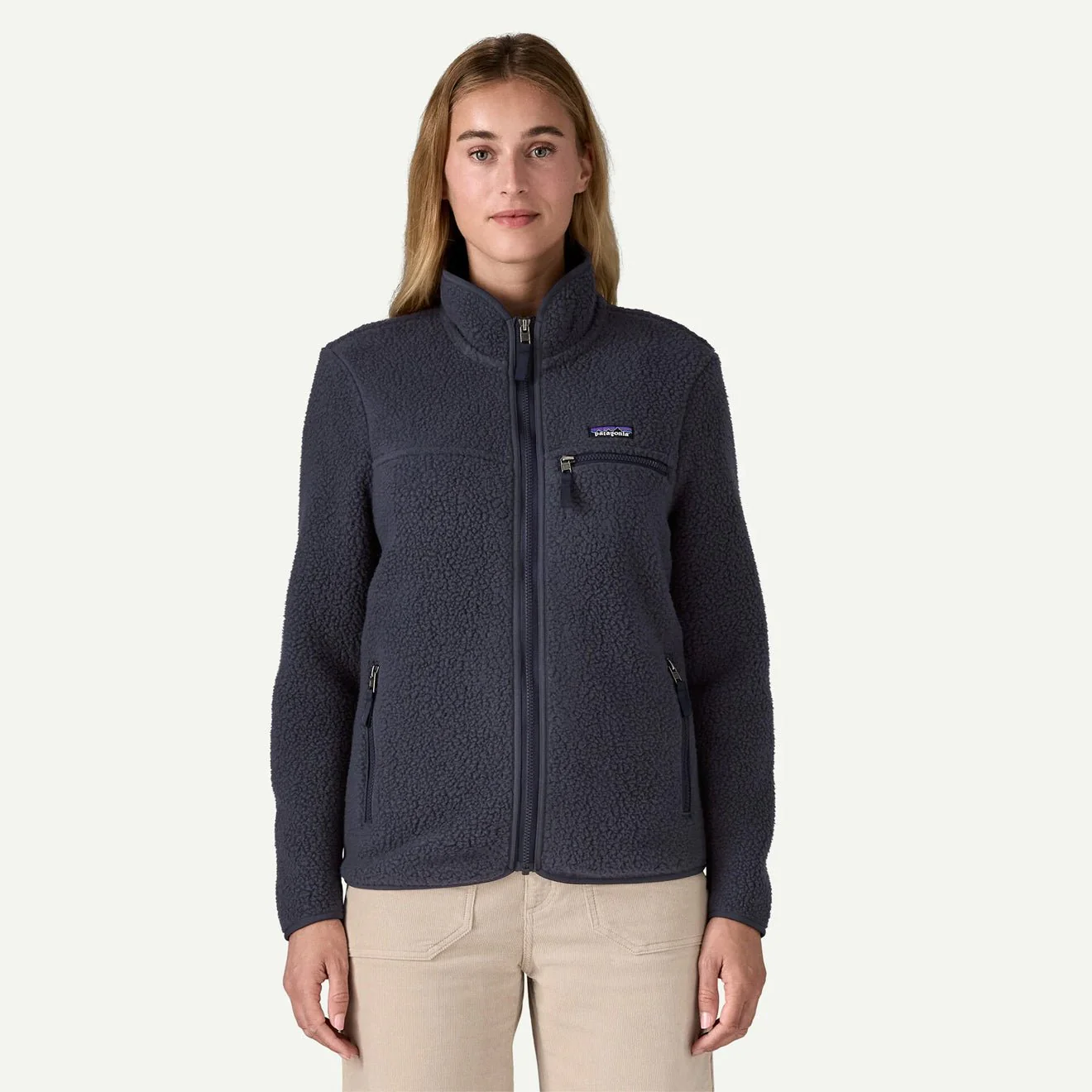 Patagonia Womens Retro Pile Jacket Sunken Blue - Image 2
