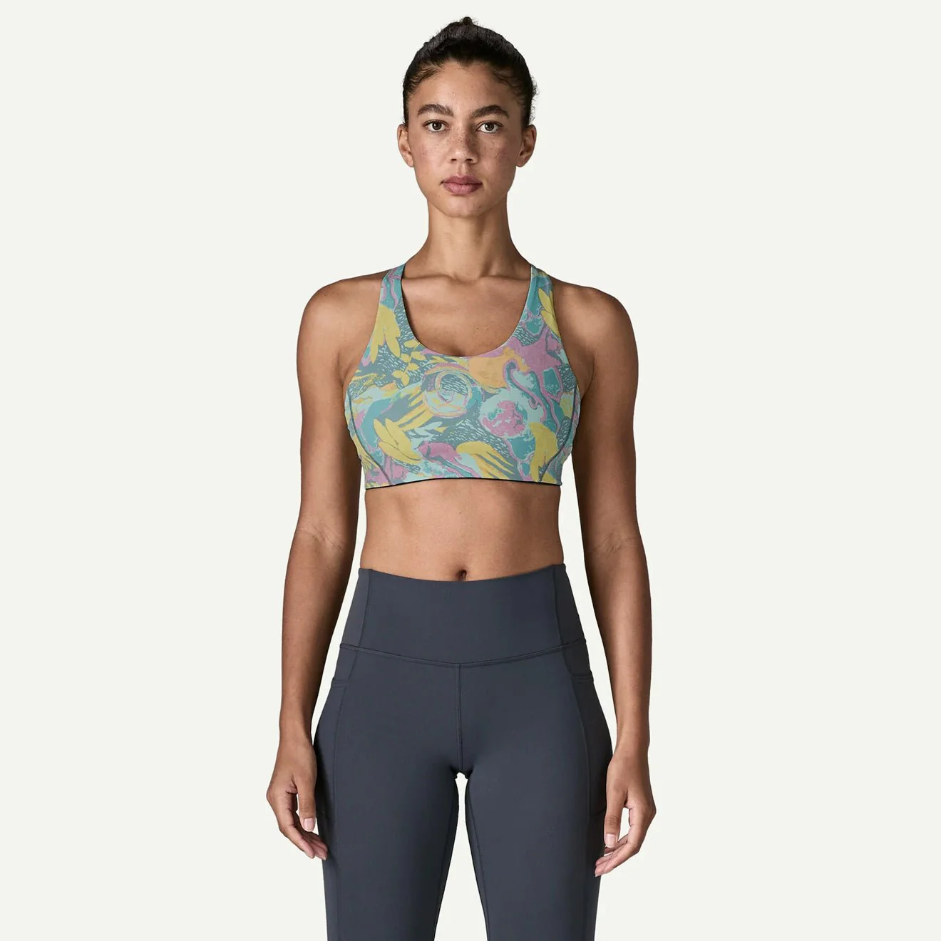 Patagonia Womens Shadowlite Mid Impact Adjustable Bra Moon Tripper Blue Sage - Image 2