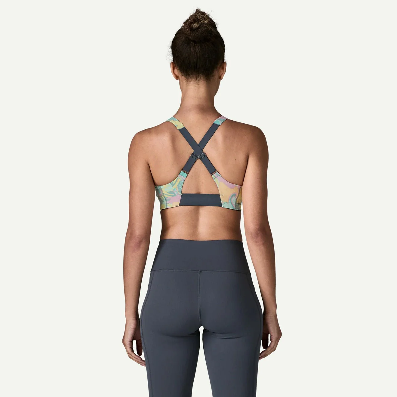 Patagonia Womens Shadowlite Mid Impact Adjustable Bra Moon Tripper Blue Sage - Image 3