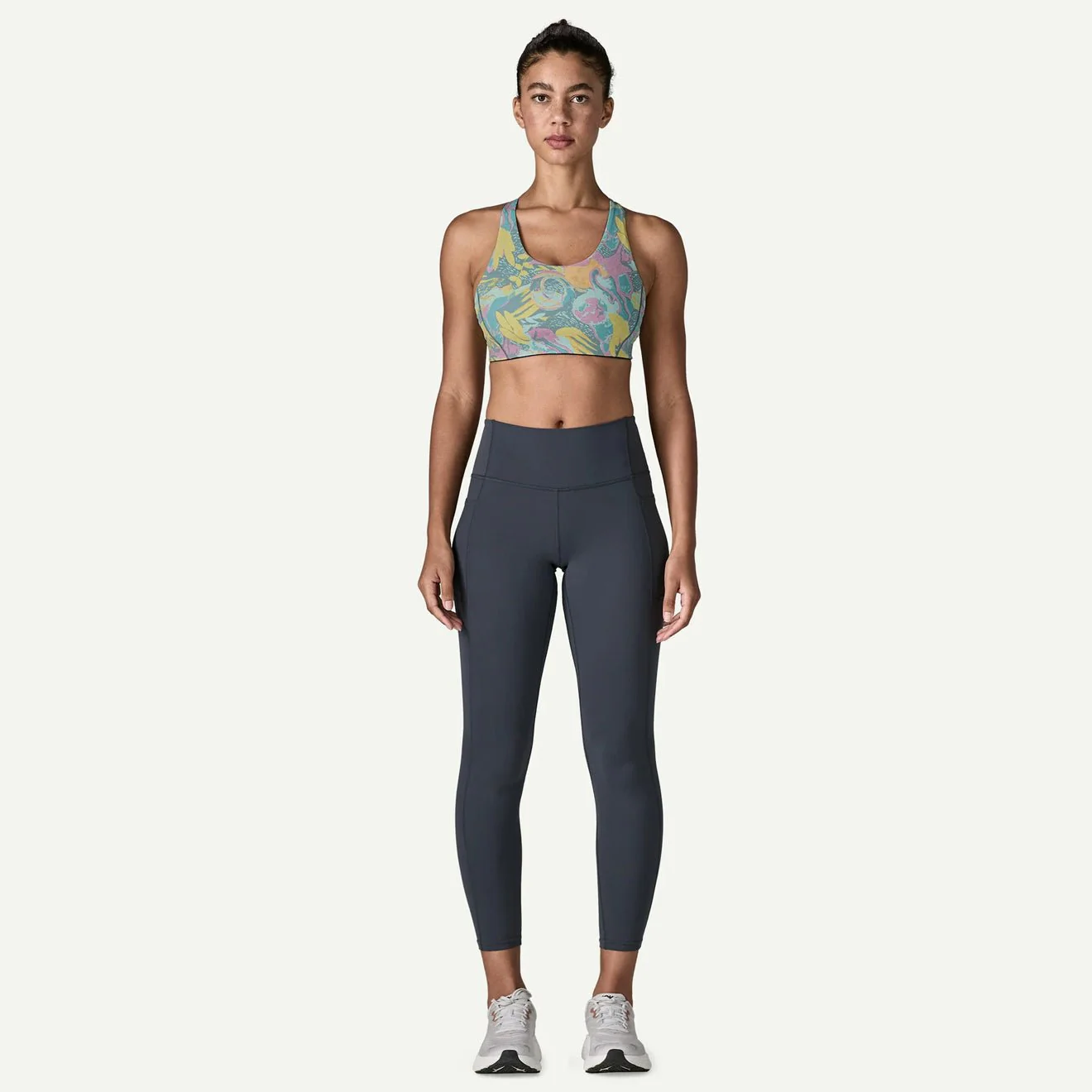 Patagonia Womens Shadowlite Mid Impact Adjustable Bra Moon Tripper Blue Sage - Image 4