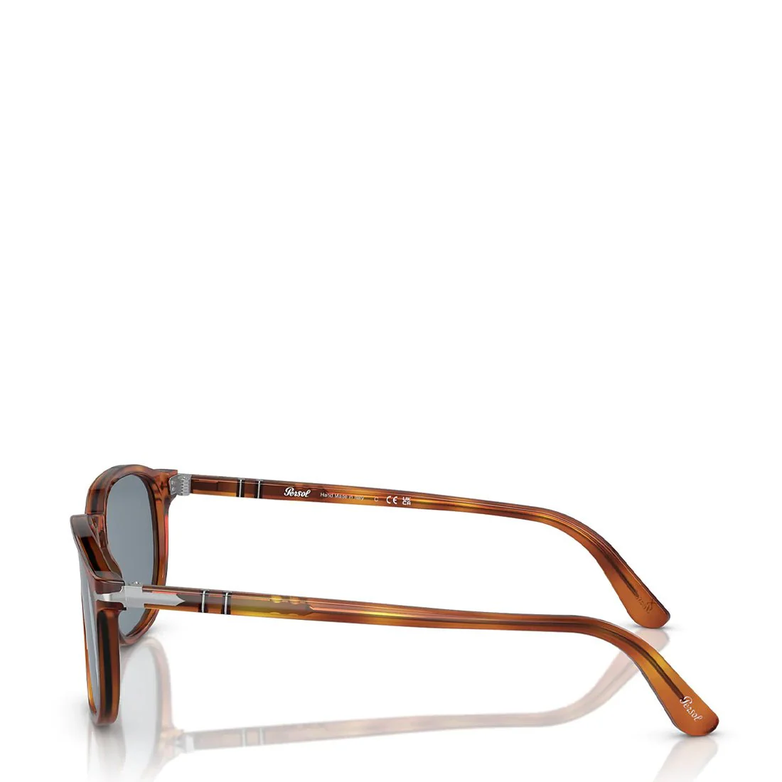Persol 0PO3019S 96/56 55 Sunglasses Terra Di Siena / Light Blue - Image 3