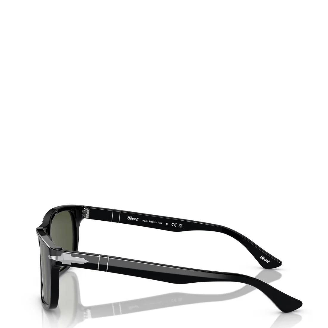 Persol 0PO3048S 900058  58 Sunglasses Black / Green Polarized - Image 3