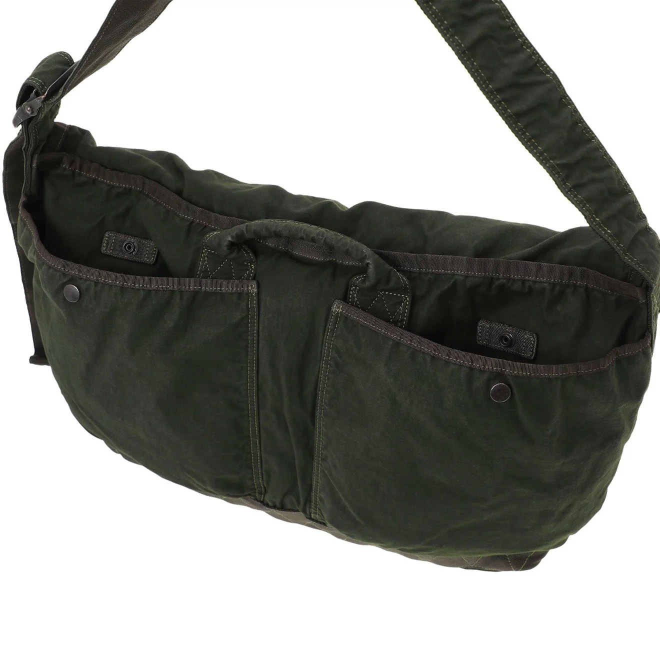 Porter-Yoshida and Co Crag Messenger Bag L Khaki - Image 5