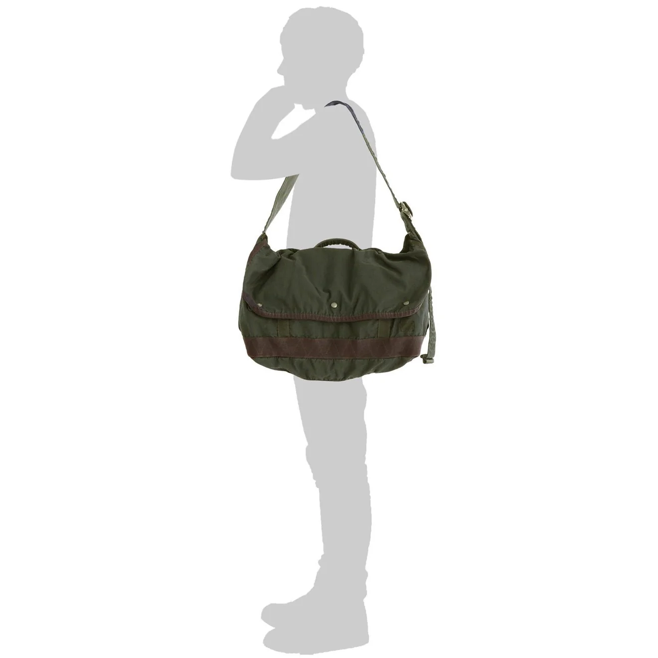 Porter-Yoshida and Co Crag Messenger Bag L Khaki - Image 7