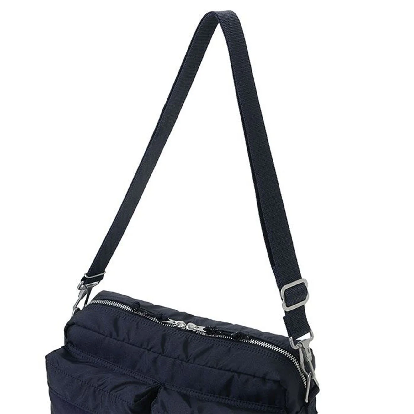 Porter-Yoshida and Co Force Shoulder Bag Small Navy - Image 5
