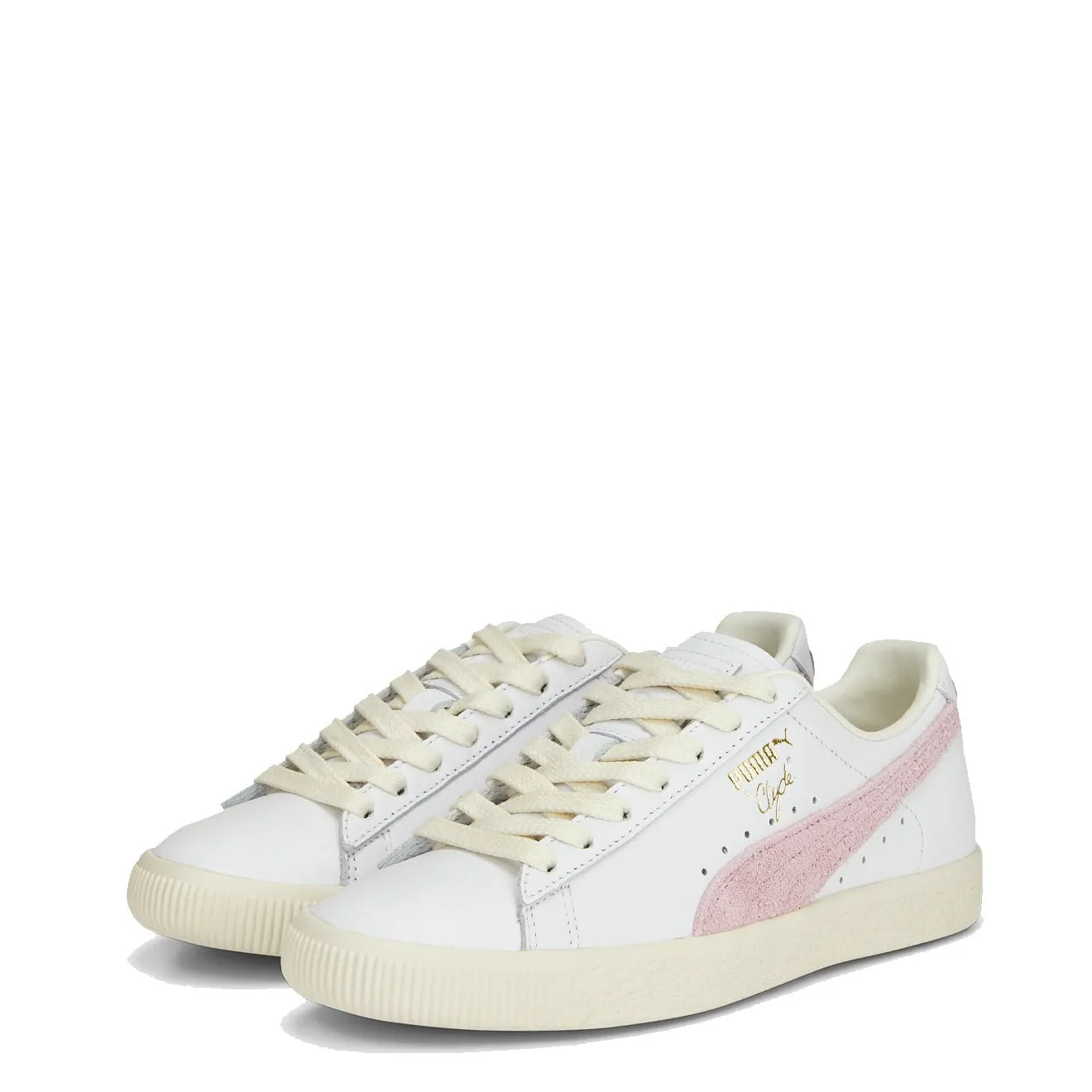 Puma Clyde Base Trainer Puma White / Pearl Pink / Puma Team Gold - Image 6