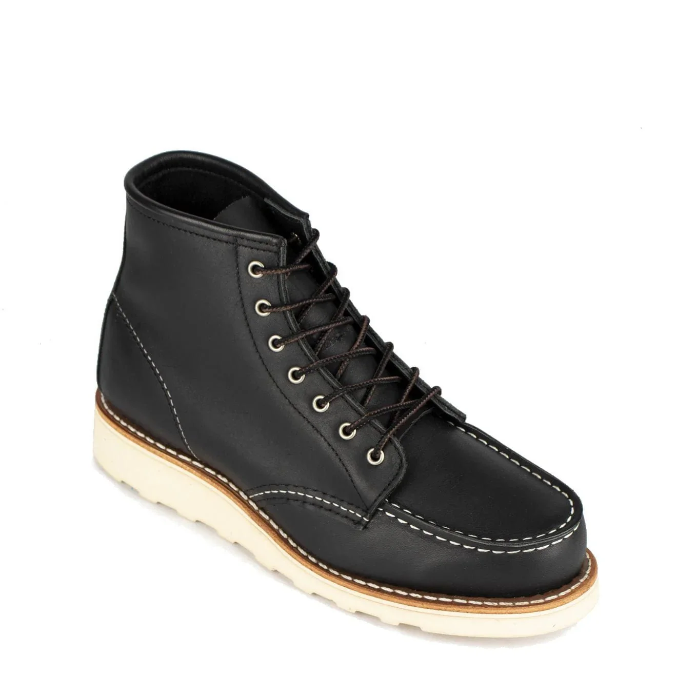 Red Wing Womens 6-Inch Moc Toe Boot Black Boundary - Image 2