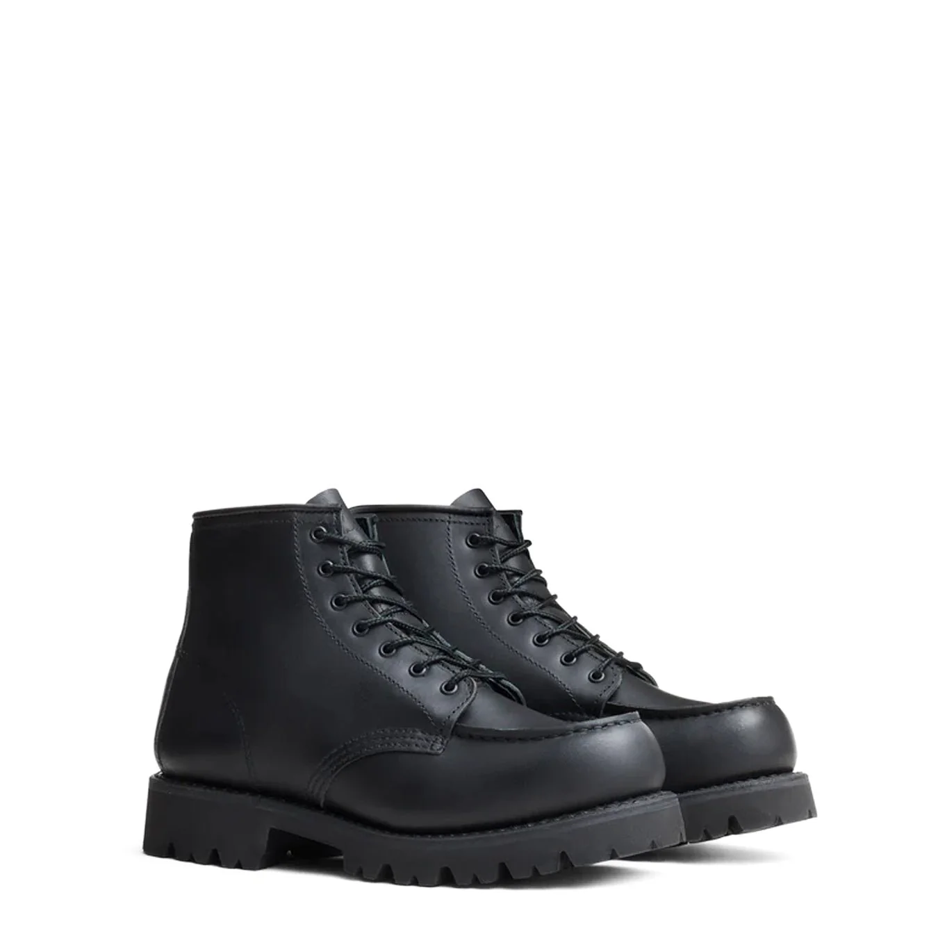 Red Wing Womens 6-Inch Porter Moc Toe Boots Black Boundary - Image 2